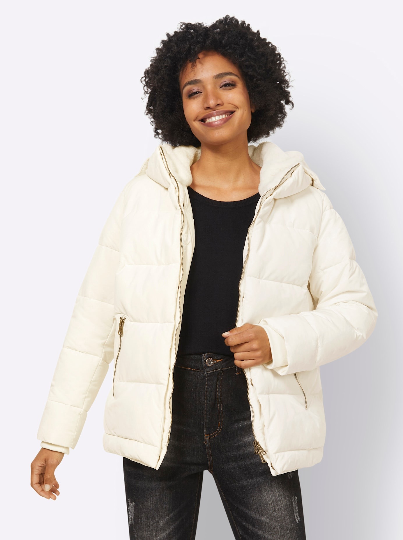 heine Steppjacke, mit Kapuze