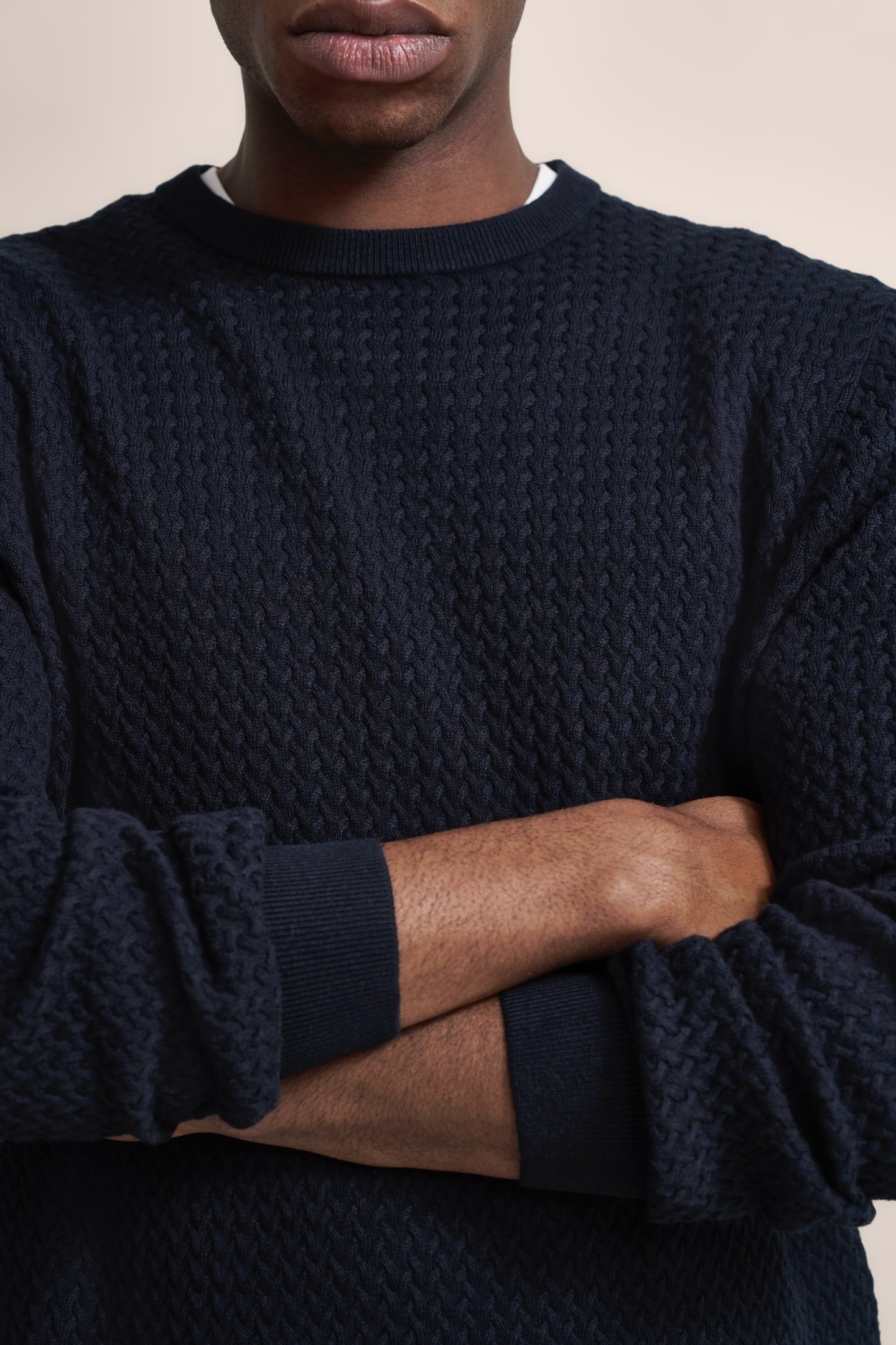 bugatti Strickpullover, mit Geflechtstruktur