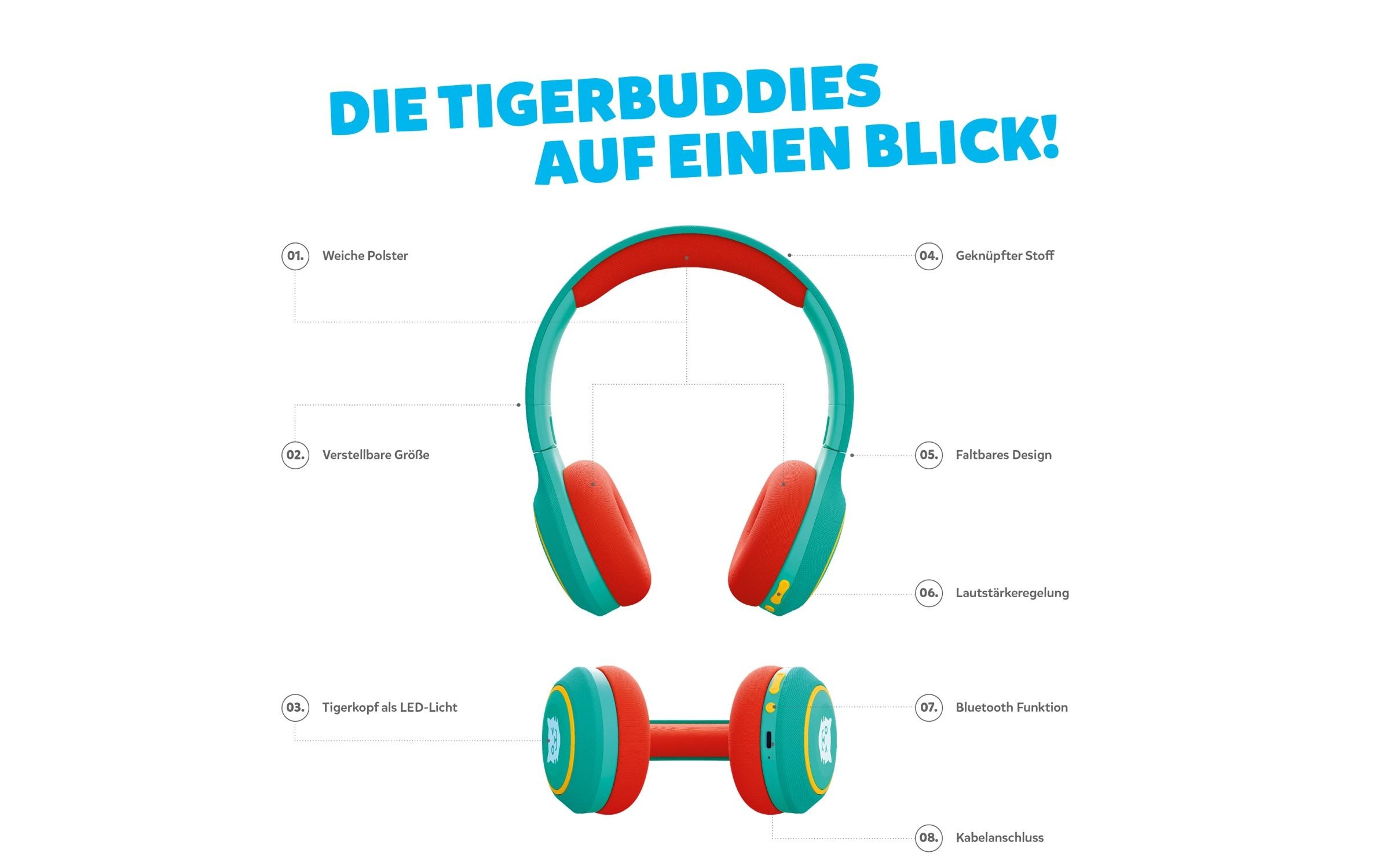 TigerMedia Bluetooth-Kopfhörer