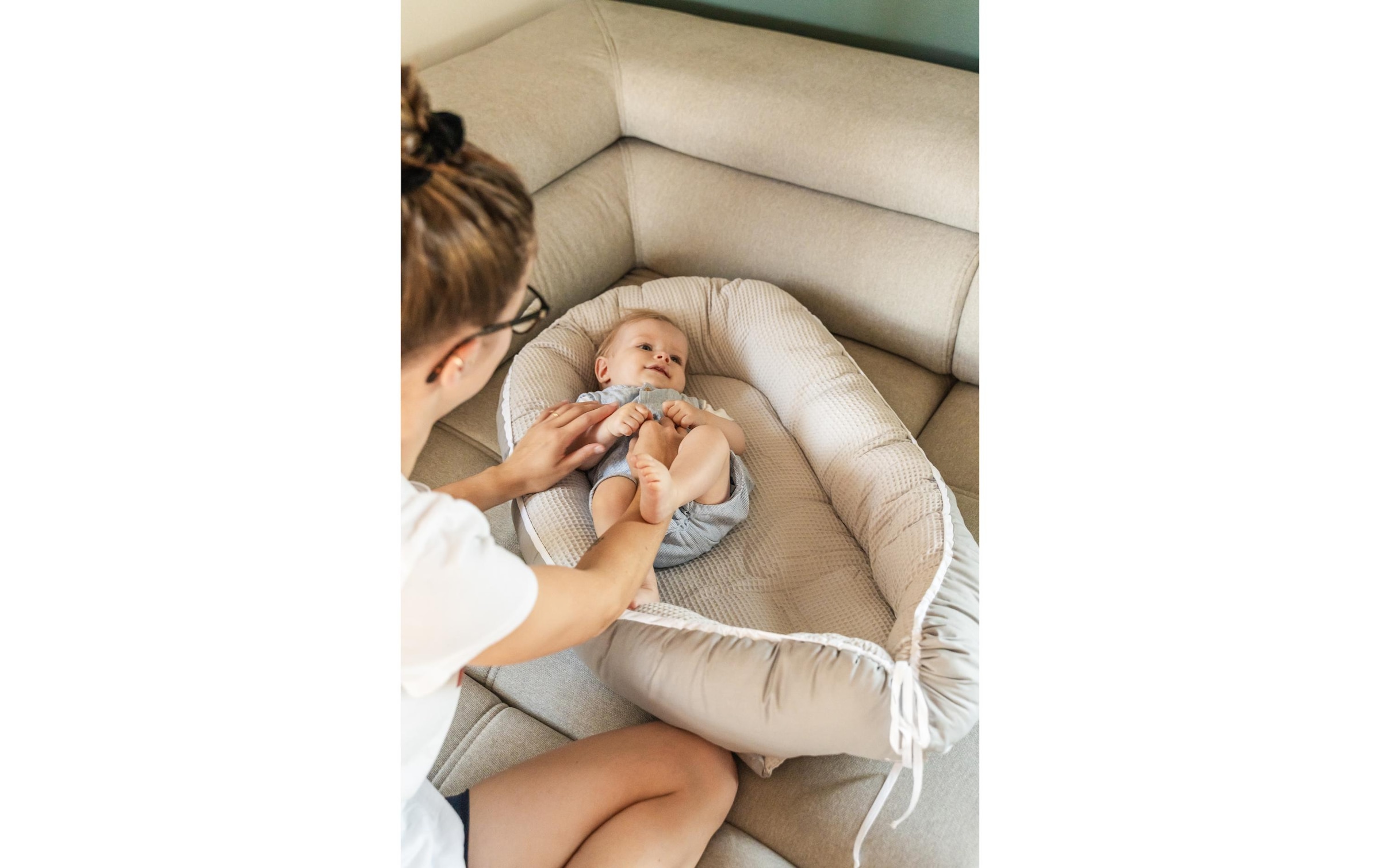 Bettnestchen »Ullenboom Babynest Waffel Uni«