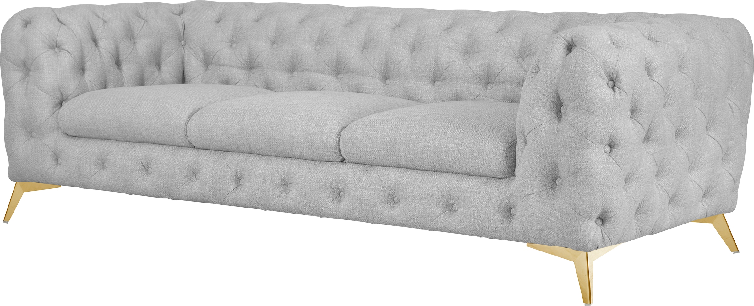 Leonique Chesterfield-Sofa »Glynis«, aufwändige Knopfheftung, moderne Chesterfield Optik, Fussfarbe wählbar