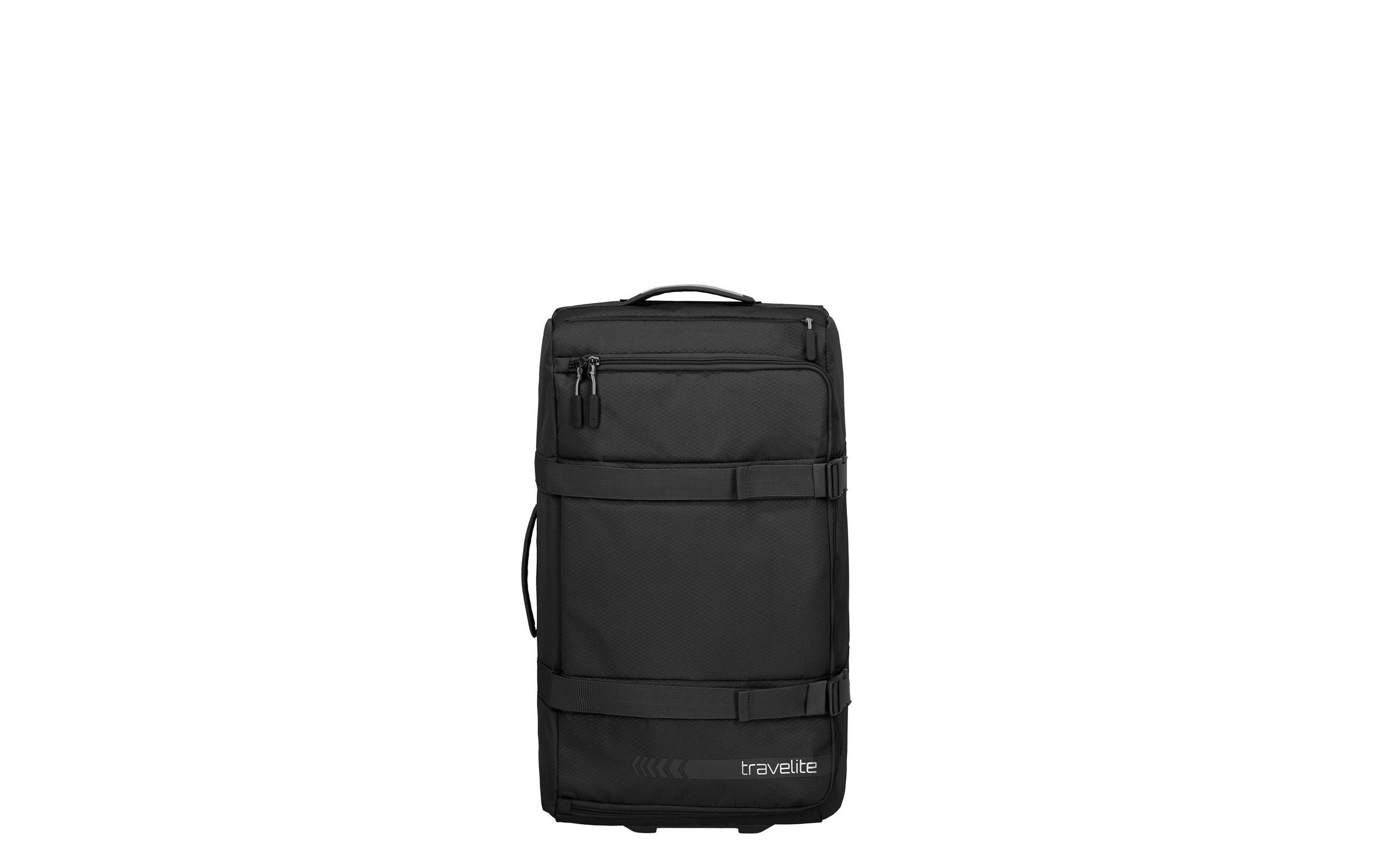 Travelite, Unisex, travelite Koffer »KICK OFF« 65 l 2 Rollen, schwarz, B/H/T: 68cm x 37cm x 26cm 65 l, Bodengriff zum leichten Anheben