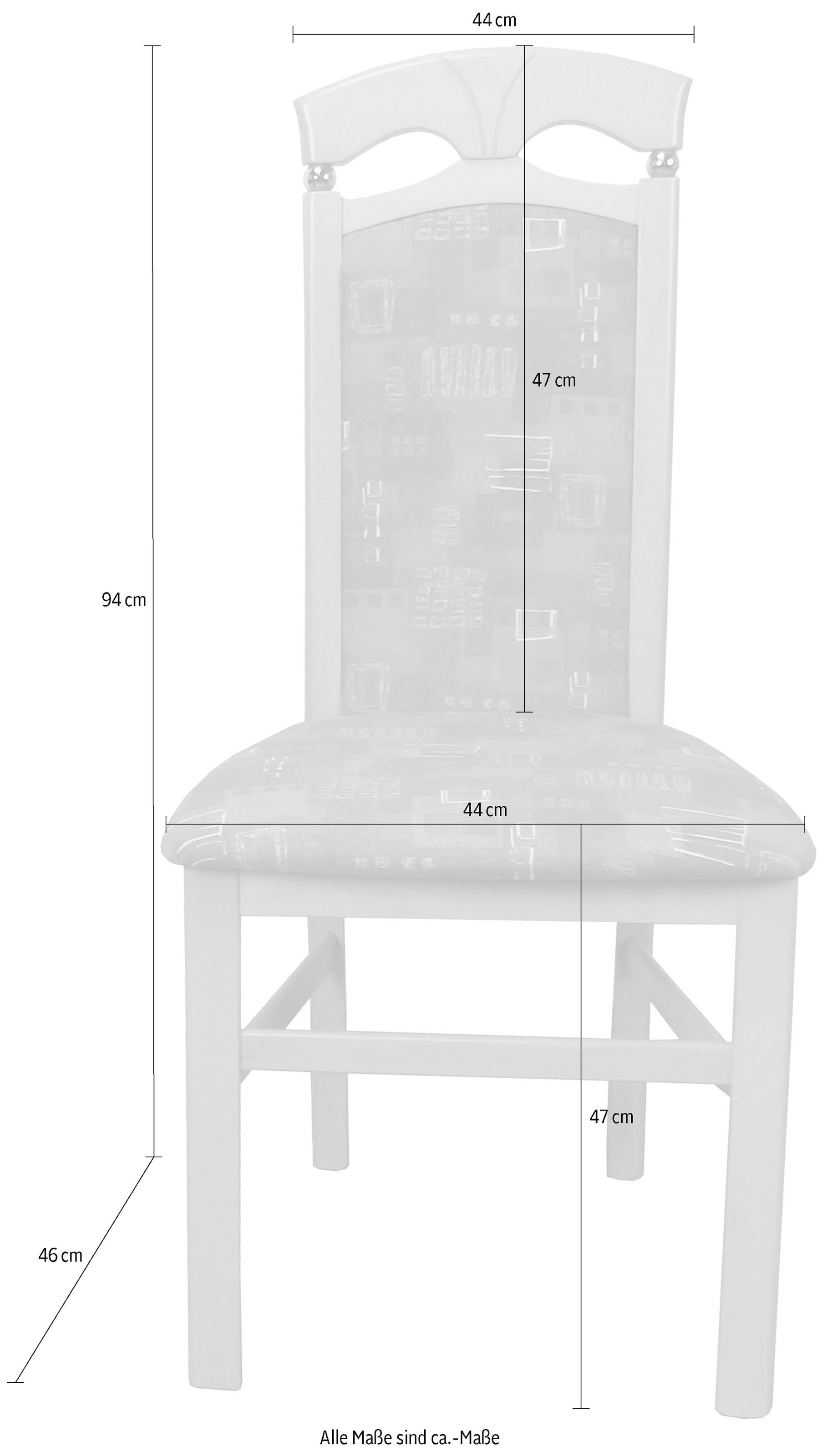 HOFMANN LIVING AND MORE 4-Fussstuhl »Polsterstuhl«, (Set), 2 St., Microfaser