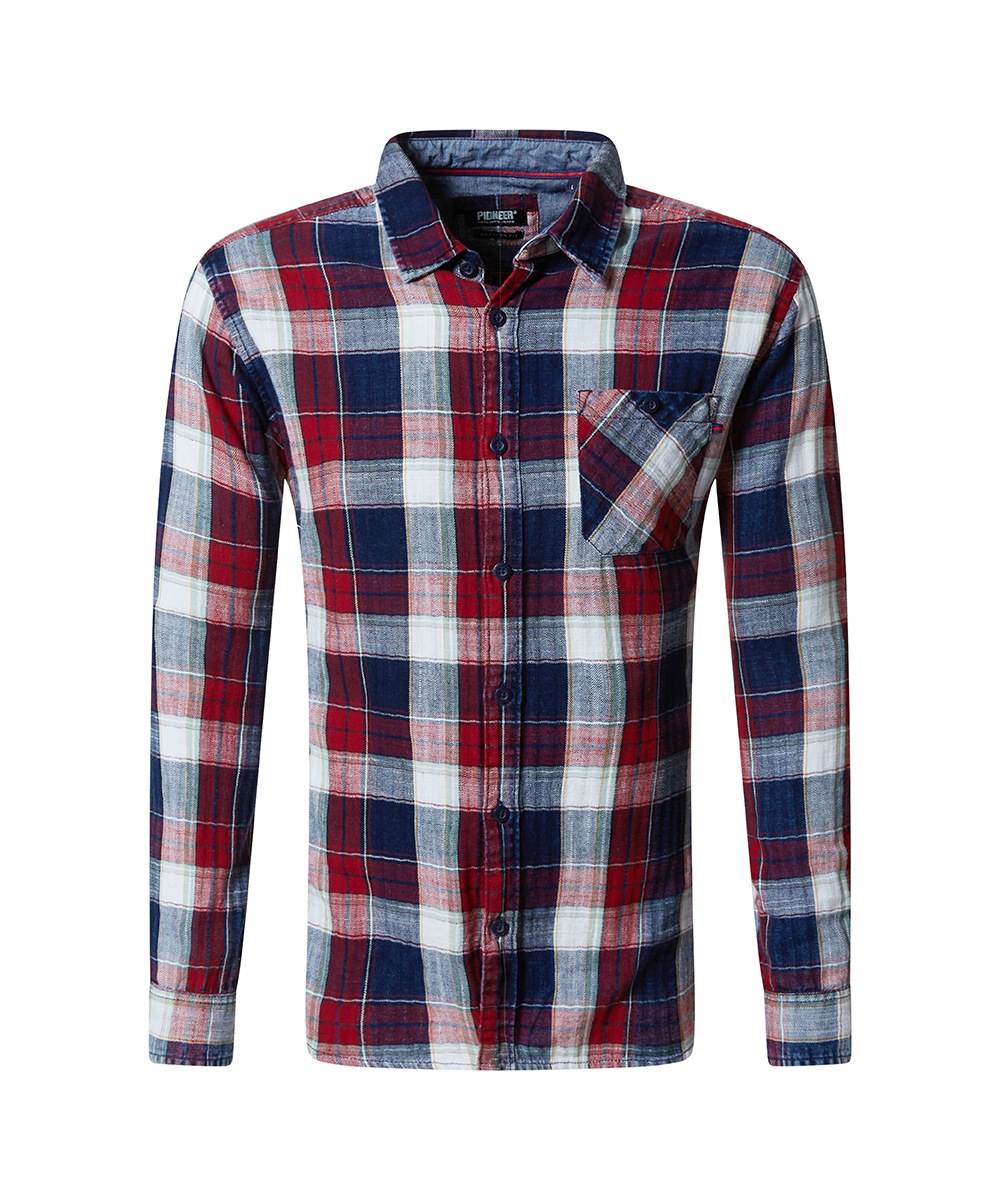 Pioneer Authentic Jeans Langarmhemd, mit Karomuster