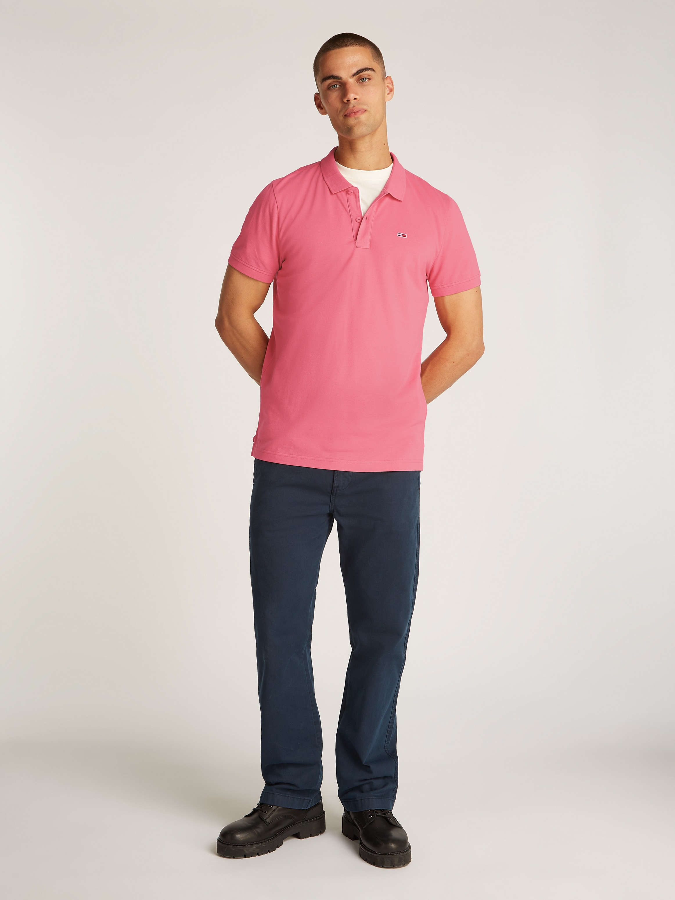 Tommy Jeans Poloshirt »TJM SLIM PLACKET POLO«, Piqué mit Polokragen