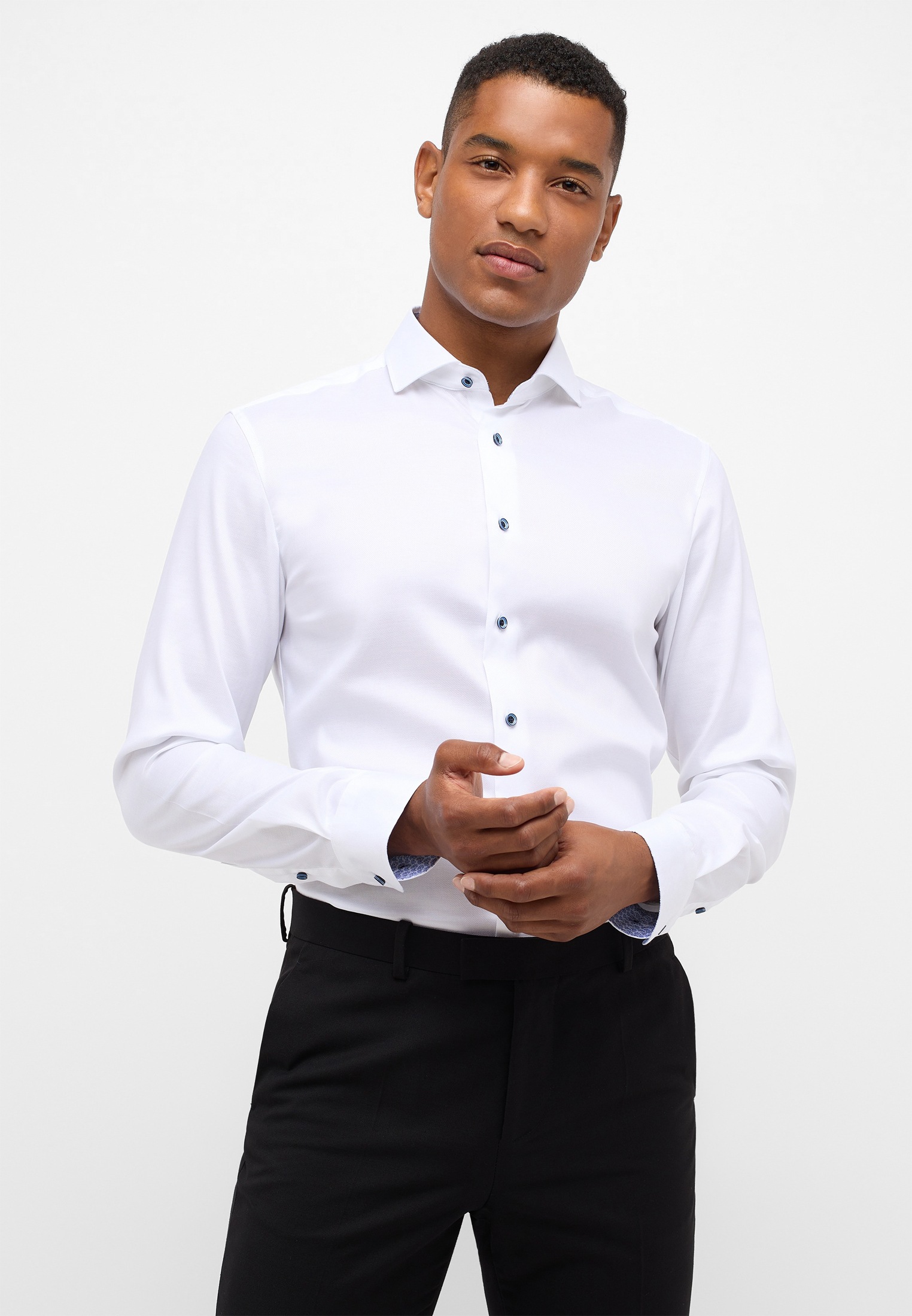 Eterna Langarmhemd »SLIM FIT« EASY IRON (bügelleicht)