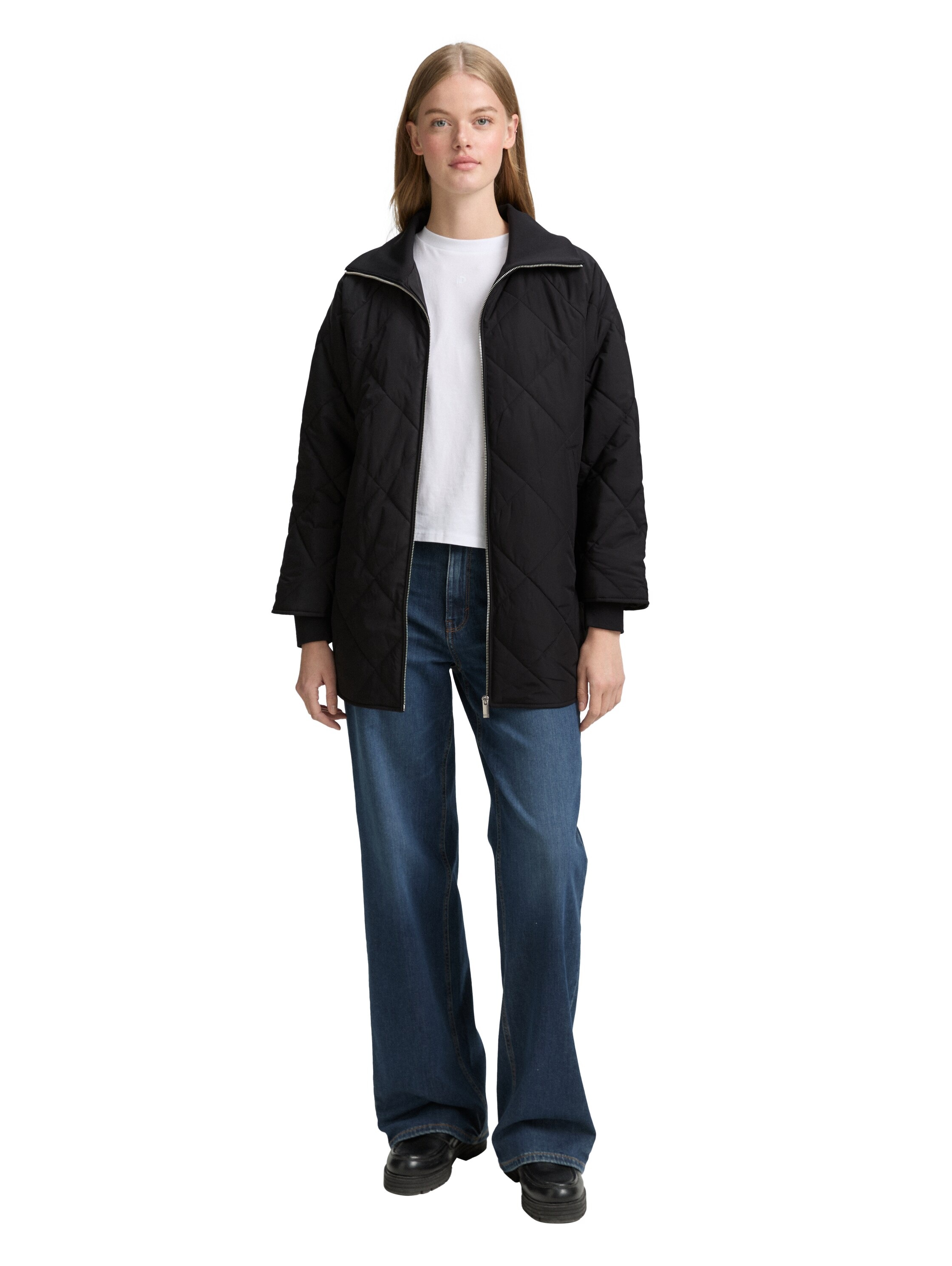 TOM TAILOR Denim Steppmantel, mit Struktur Muster