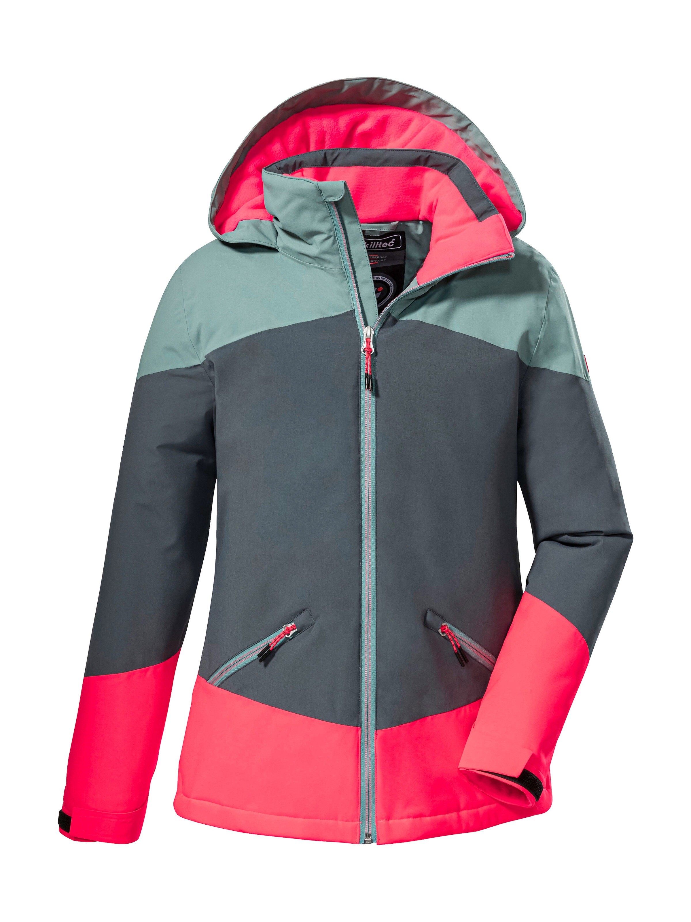 Killtec Outdoorjacke »KOW 195 GRLS JCKT«, Wasserdichte Winterjacke mit Colourblock, verstellbaren Details