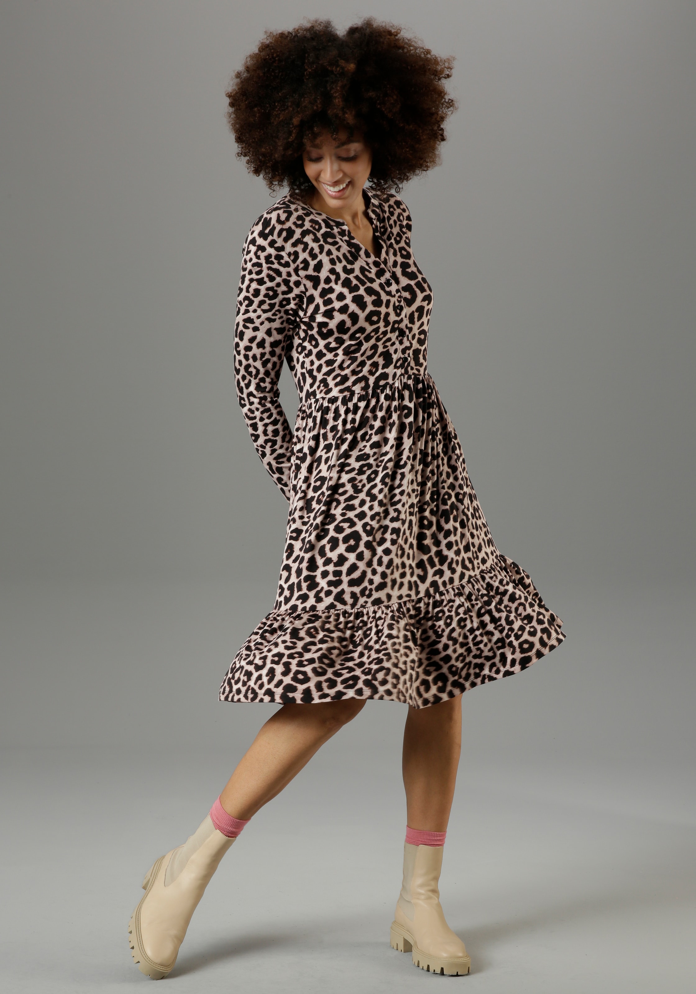 Aniston CASUAL Jerseykleid, mit Animal-Print online kaufen | Jelmoli-Versand