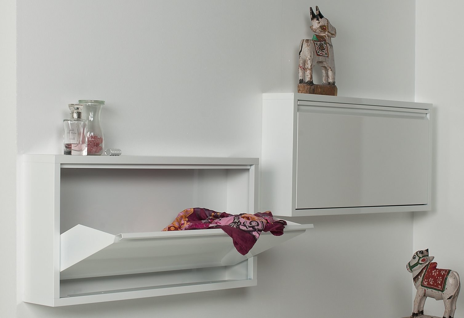 Fiam Schuhschrank »single«, mit einer Klappe, aus pulverbeschichtetem Stahlblech, Breite 75 cm