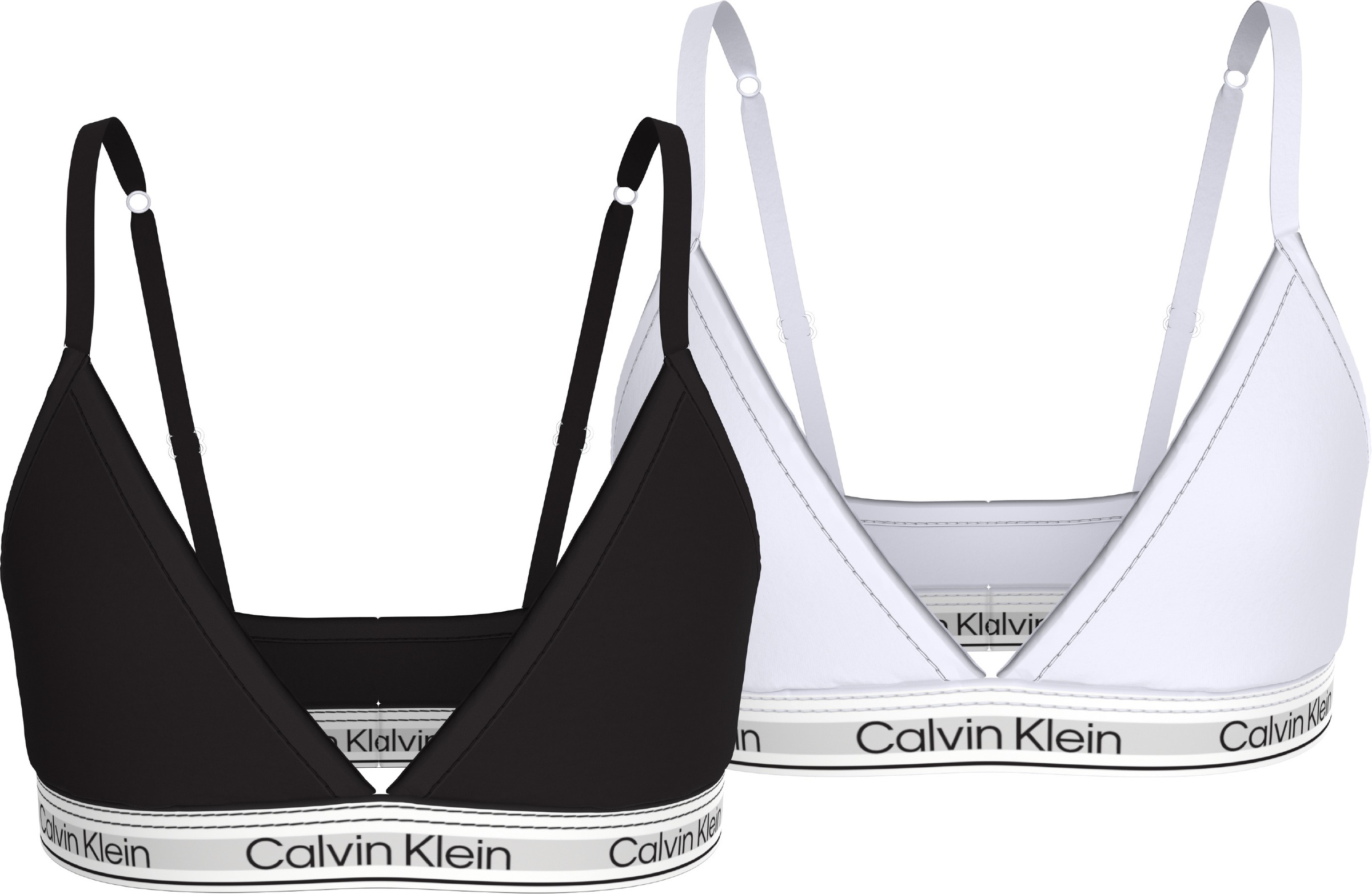 Calvin Klein Underwear Triangel-BH »2PK TRIANGLE« Packung, 2er-Pack, 2 Stk. mit Logobund