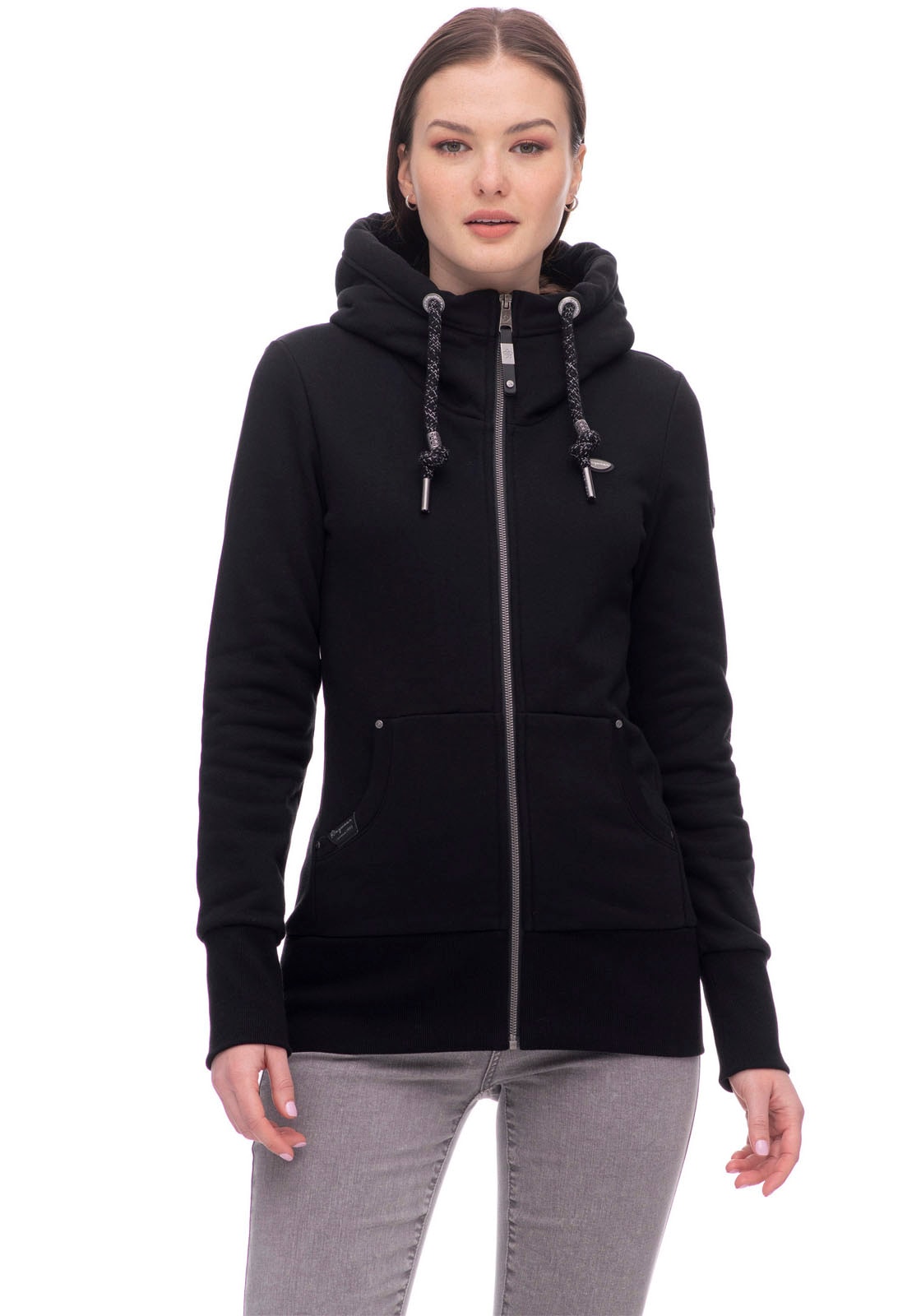 Ragwear Sweatjacke »NESKA ZIP CORE«, Kapuze mit Kordelzug und praktische Kängurutasche