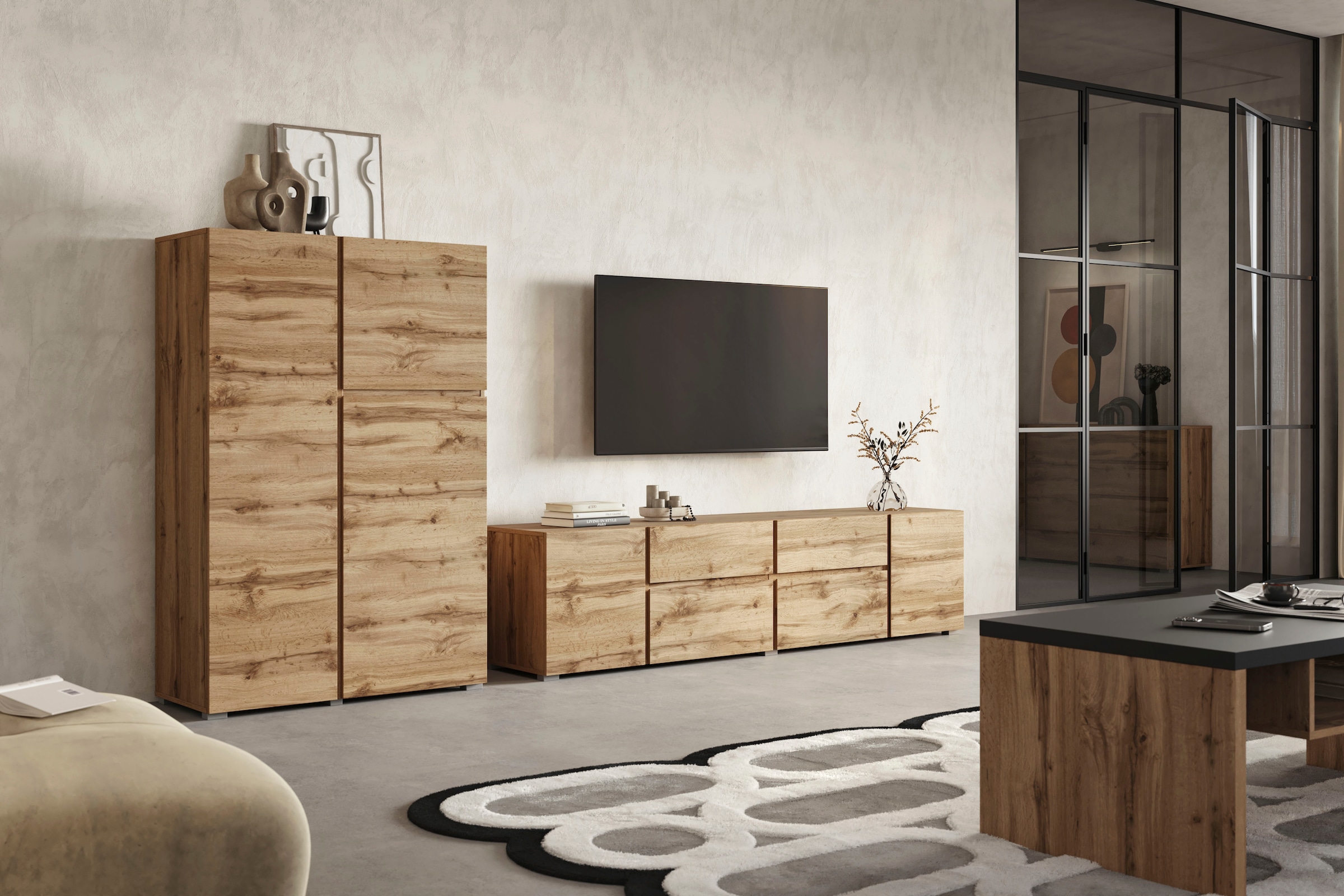 INOSIGN Lowboard, TV-Schrank mit viel Stauraum, TV-Board