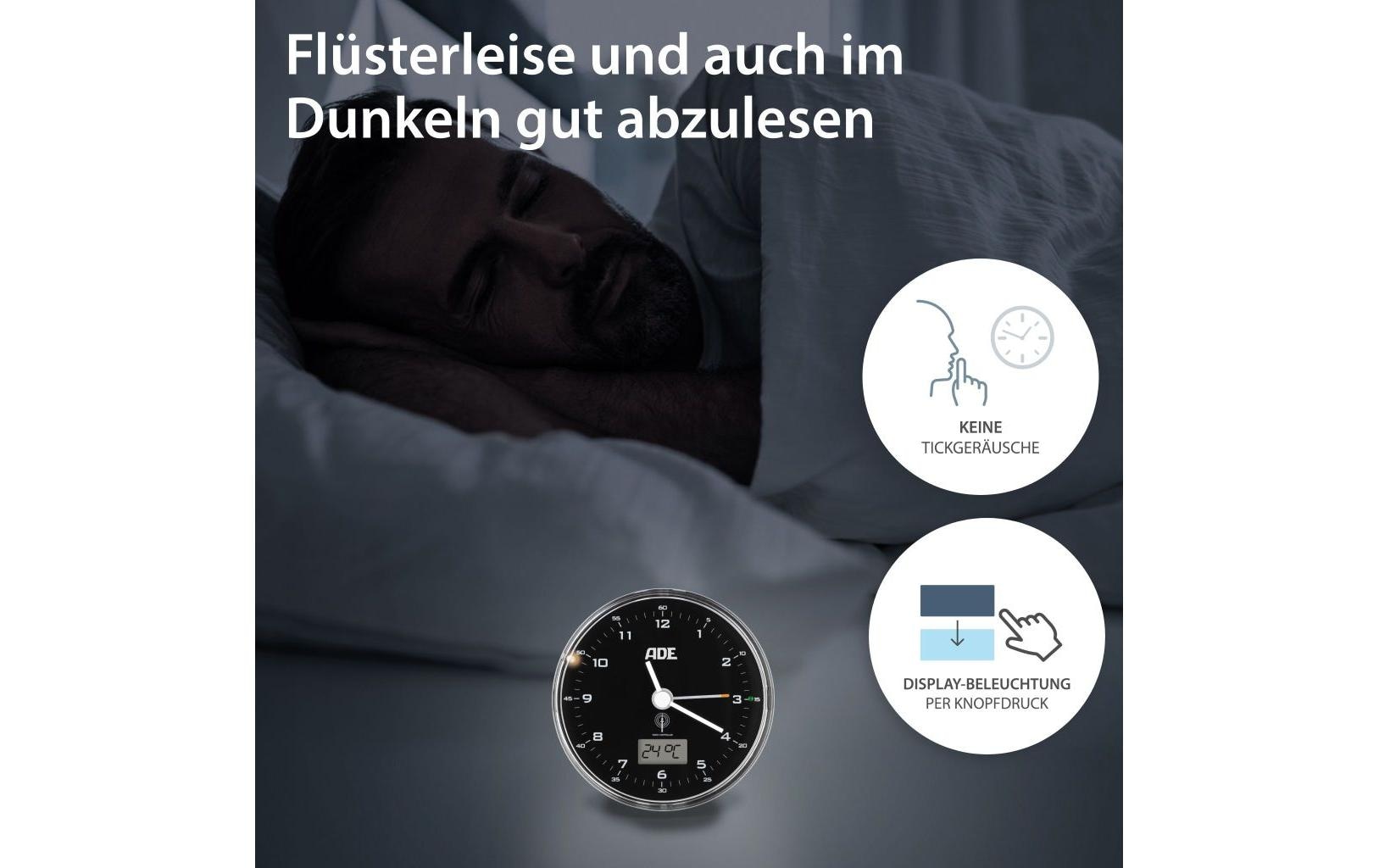 ADE Funkwecker »45299 x 4 cm Schwarz«