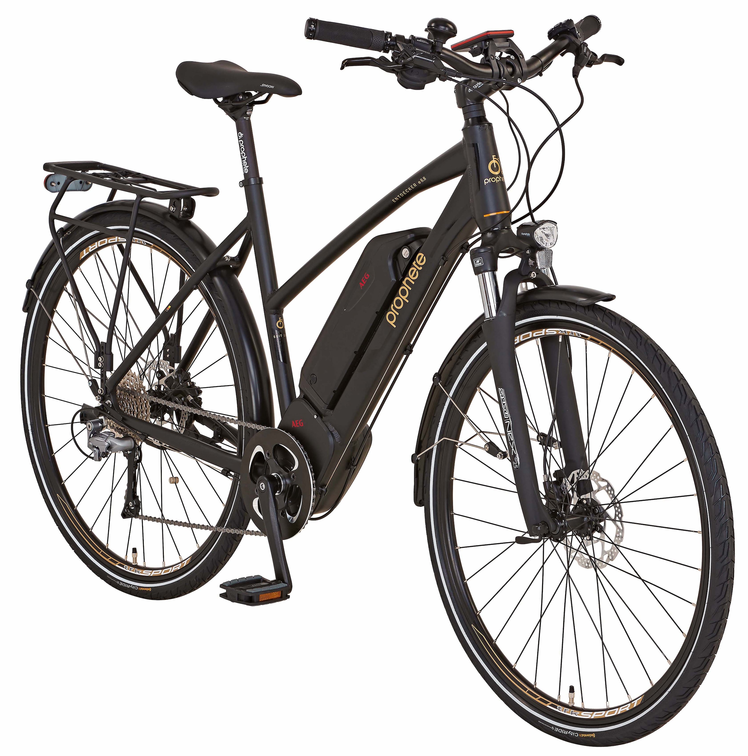 Prophete E-Bike »Entdecker eSport«, 10 Gang, Shimano, Deore, Mittelmotor 250 W, Pedelec, Elektrofahrrad für Damen u. Herren