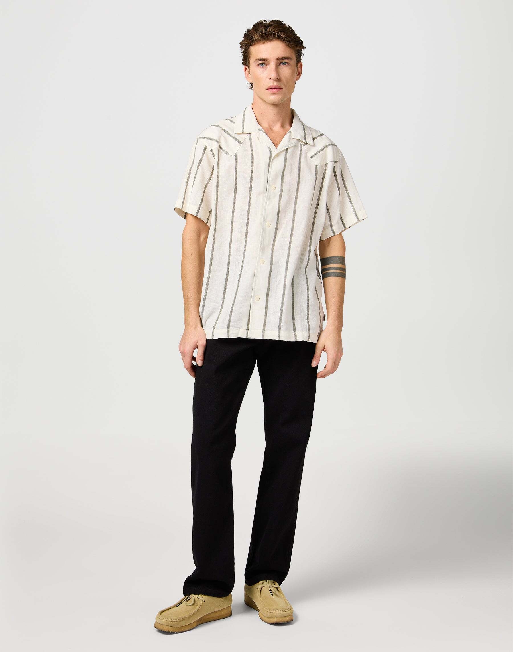 Wrangler Leinenhemd »Wrangler Leinenhemd Ss W Resort Shirt«