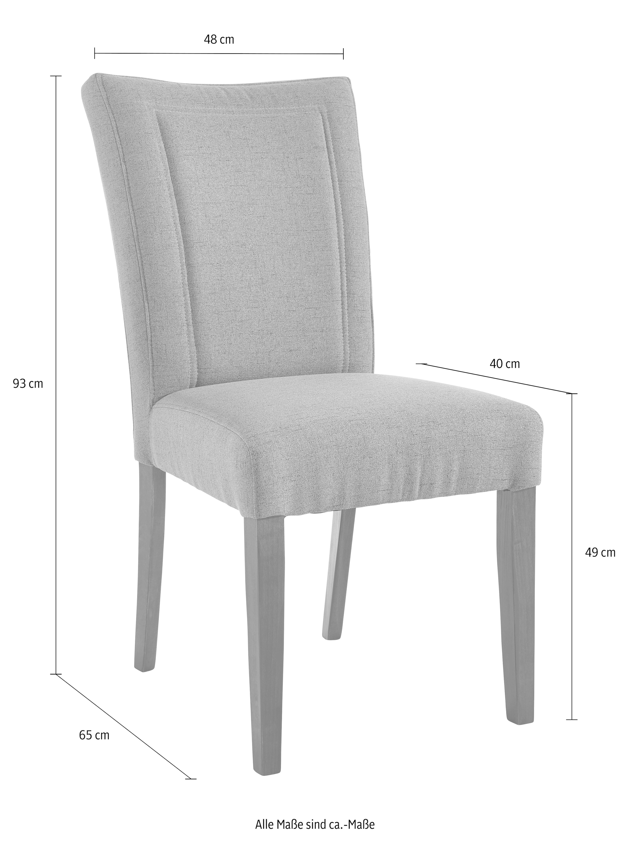 Home affaire Esszimmerstuhl »Zena«, (Set), 2 St., Microfaser, Gestell aus Massivholz, Polsterstuhl, Esszimmer, Bestseller