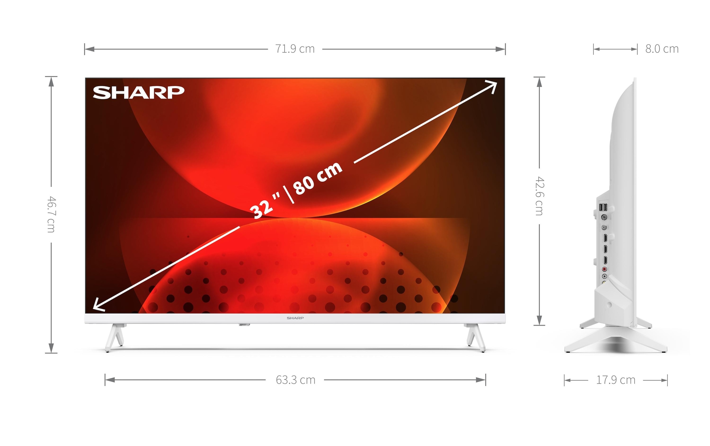 Sharp LED-Fernseher »32FH2EAW 32«, WXGA, Android TV