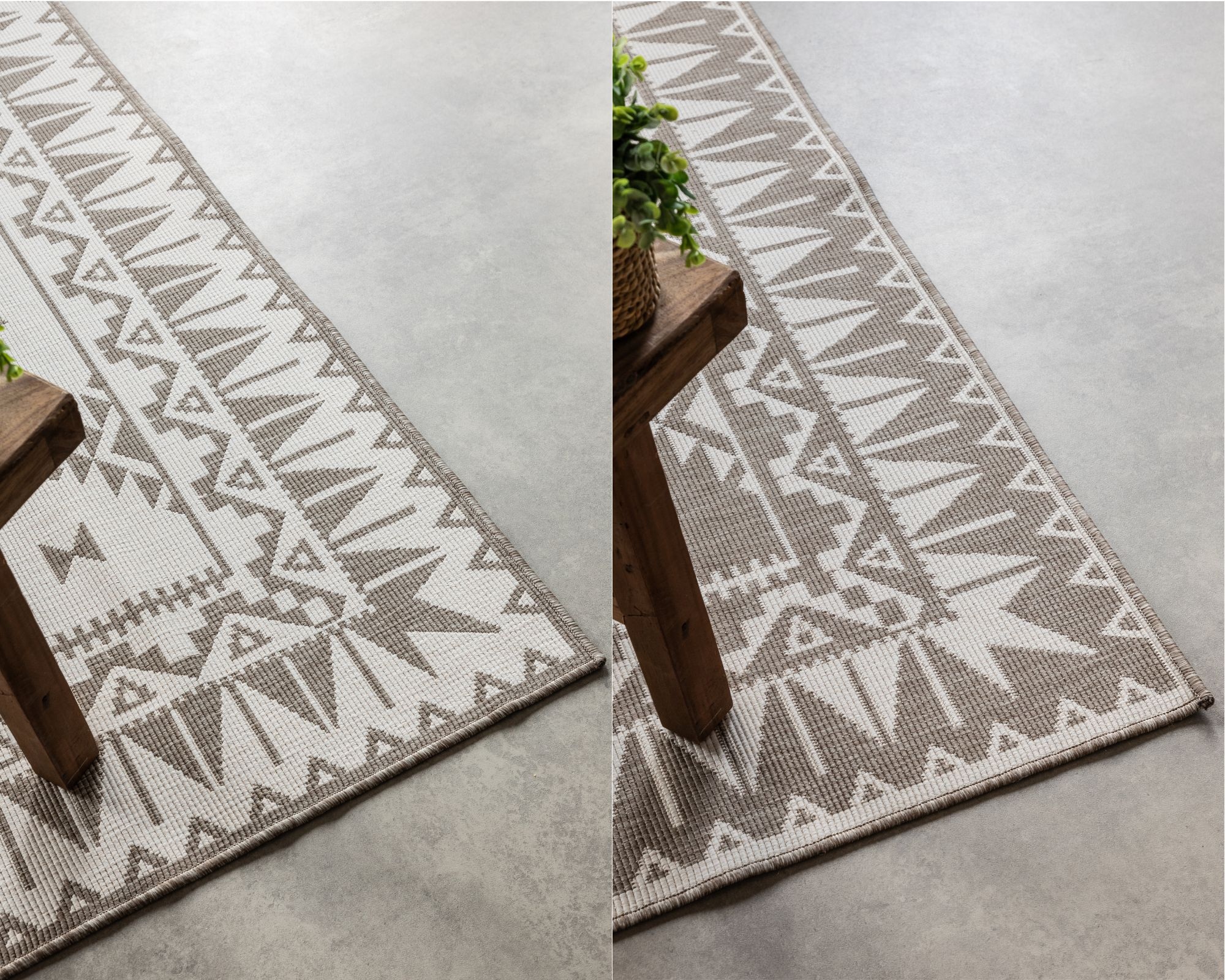 ELLE DECORATION Teppich »Dynamic, Wendeteppich«, rechteckig, 5 mm Höhe, Flachgewebe, In-& Outdoor, Modern, wendbar, Balkon, Wohnzimmer, Aussen