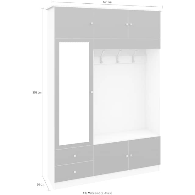 ❤ borchardt Möbel Garderobenschrank »Kompakta«, Höhe 202 cm ordern im  Jelmoli-Online Shop