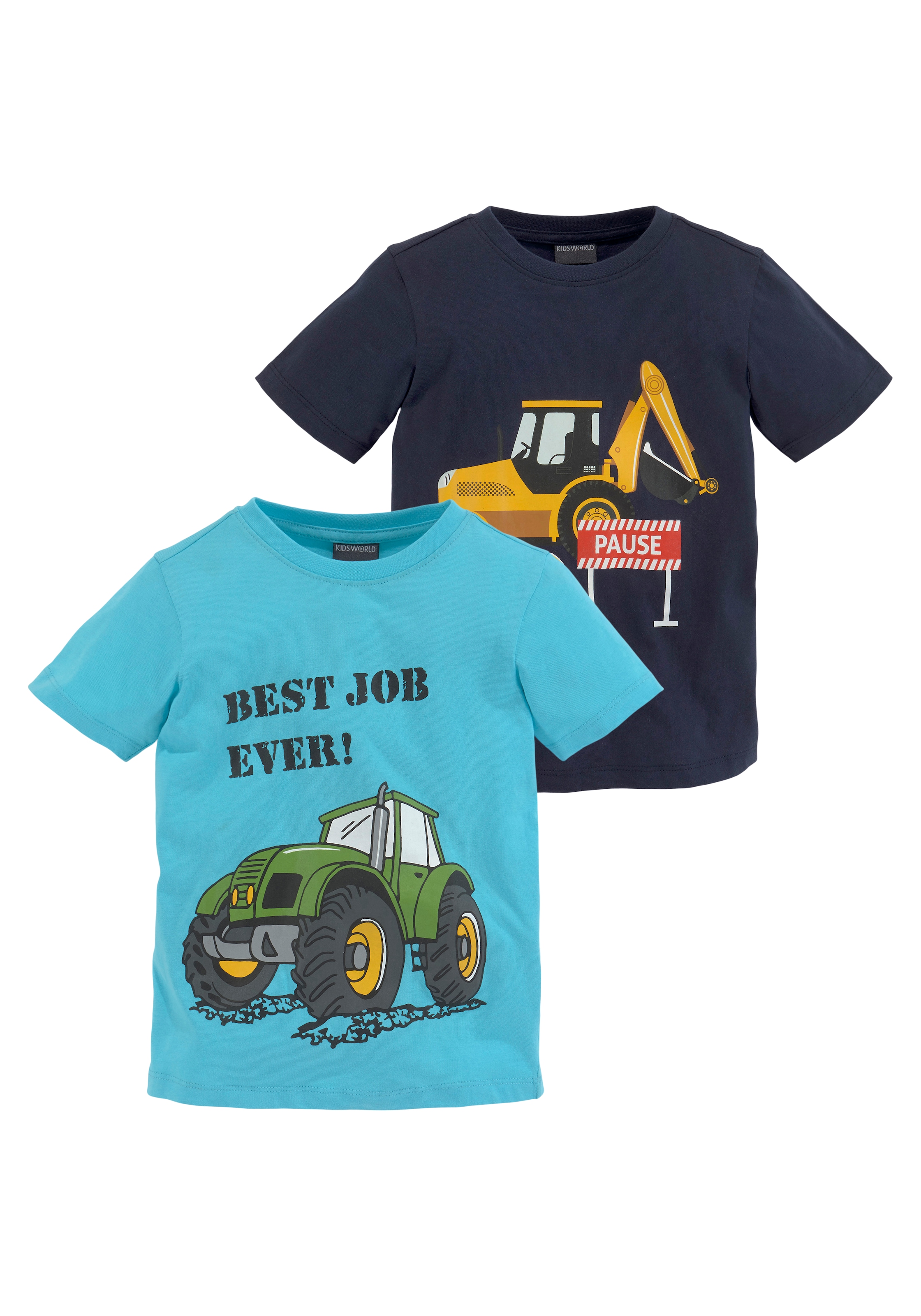 (Packung, »BEST bestellen | 2er-Pack) günstig ✵ T-Shirt KIDSWORLD JOB Jelmoli-Versand EVER!«,