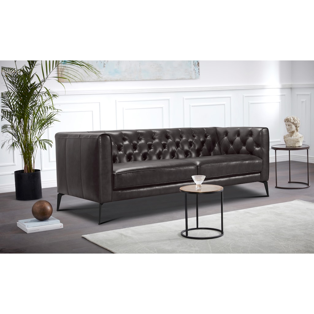 Leonique Chesterfield-Sofa »Narmada«, mit dekorativer Knopfheftung im Rückenteil und an den hohen Armlehnen
