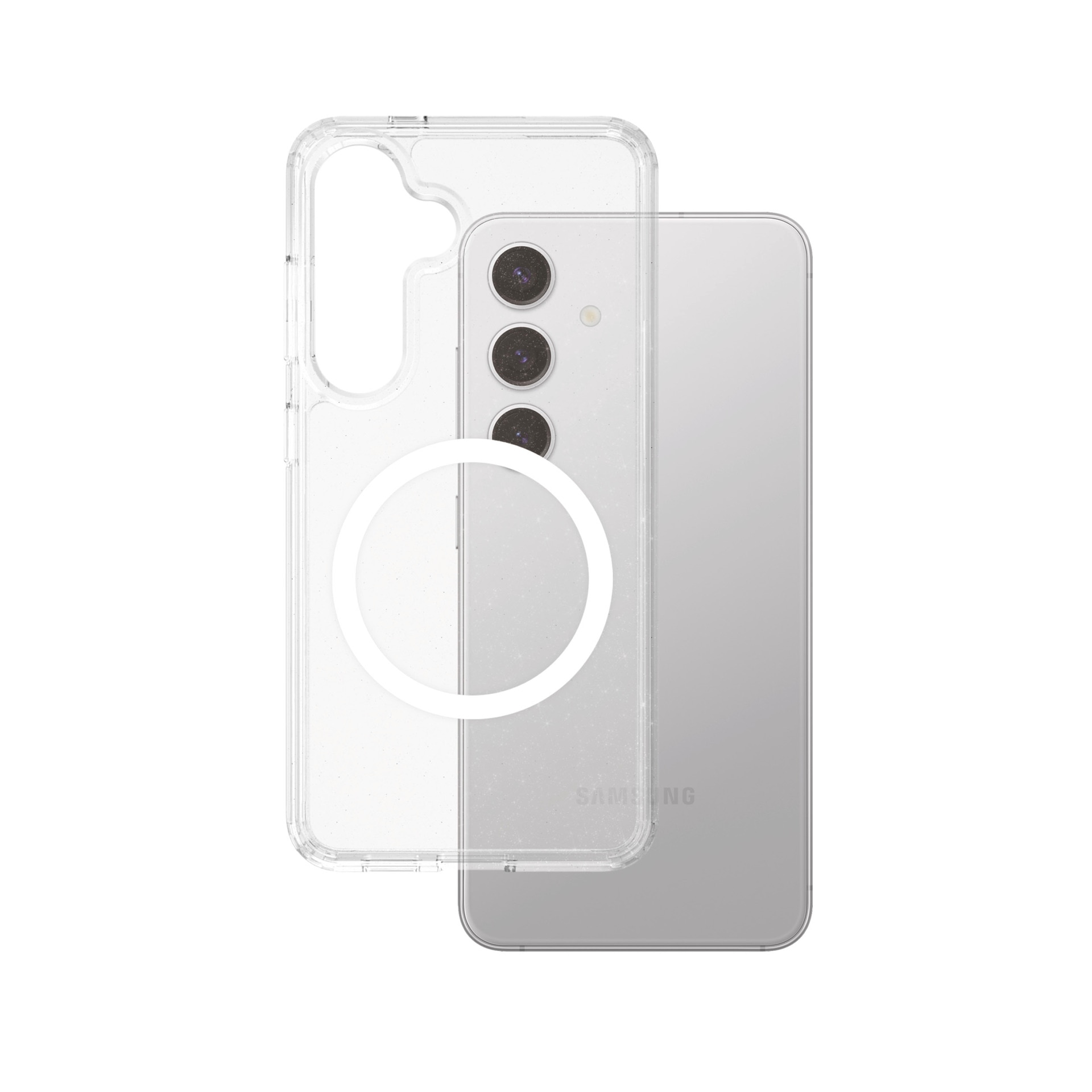 CARE by PanzerGlass Handyhülle »Magnetic QI Compatible Star Lit Case für Samsung Galaxy S25«, Backcover, Schutzhülle, Handyschutzhülle, Case, Schutzcase, stossfest