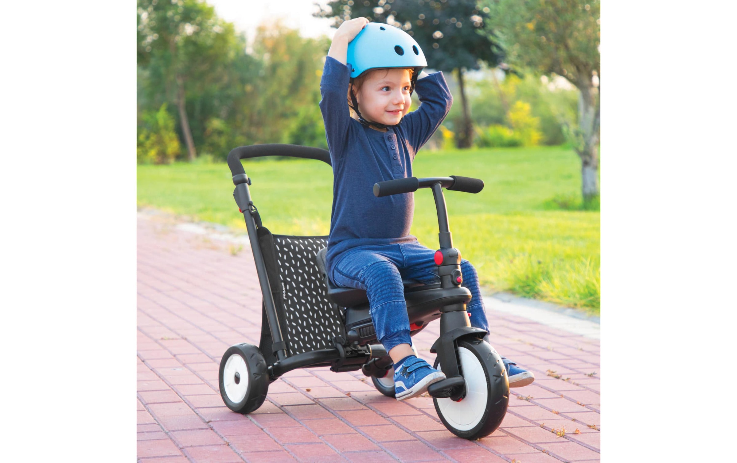 smarTrike® Dreirad-Kinderwagen »7 in 1 Schwarz/Weiss«, Dreirad 7 in 1