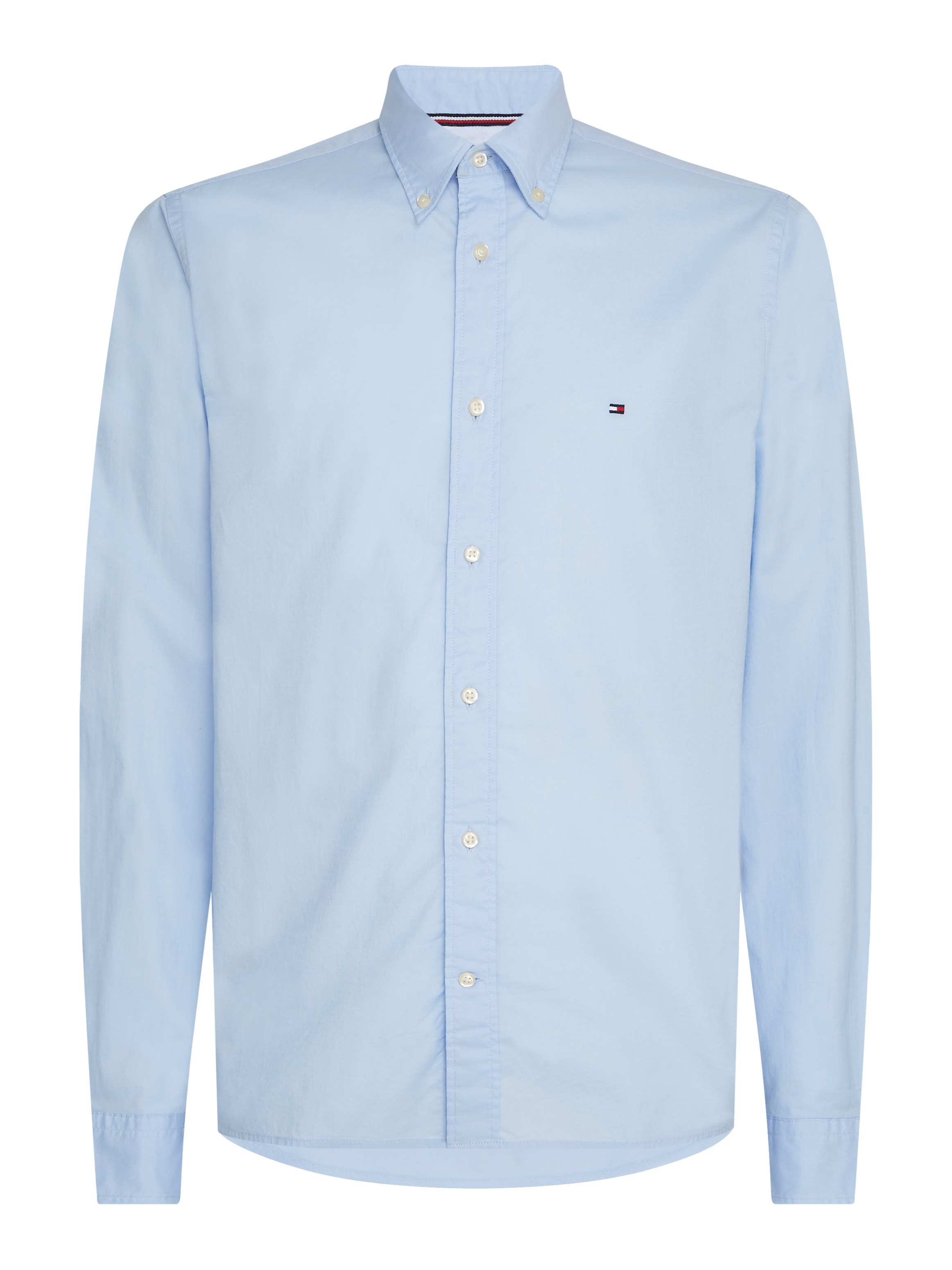 Tommy Hilfiger Langarmhemd »FLEX POPLIN RF SHIRT«, mit Tommy Hilfiger Labelschild innen an der Knopfleiste