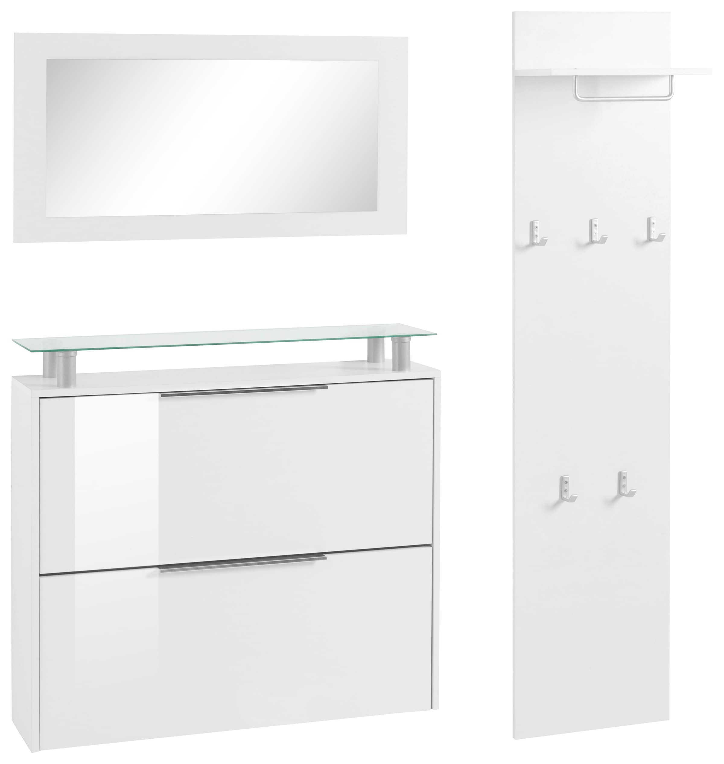 Garderoben-Set »Rena ❤ Möbel borchardt mit kaufen Glasablage Jelmoli-Online 2, (3-tlg.)«, im Shop