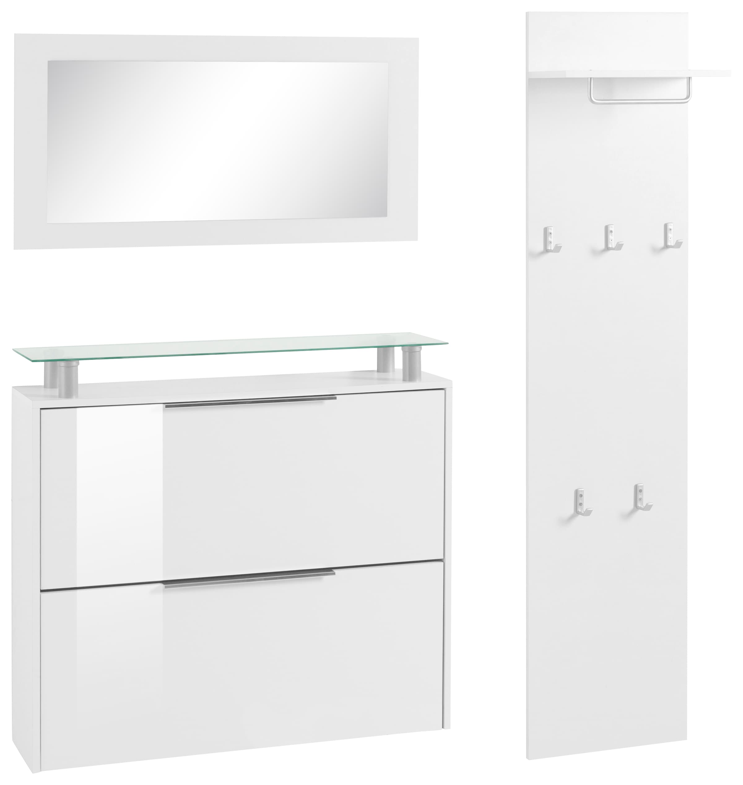 kaufen (3-tlg.)«, 2, Möbel Garderoben-Set mit Glasablage borchardt im »Rena ❤ Shop Jelmoli-Online