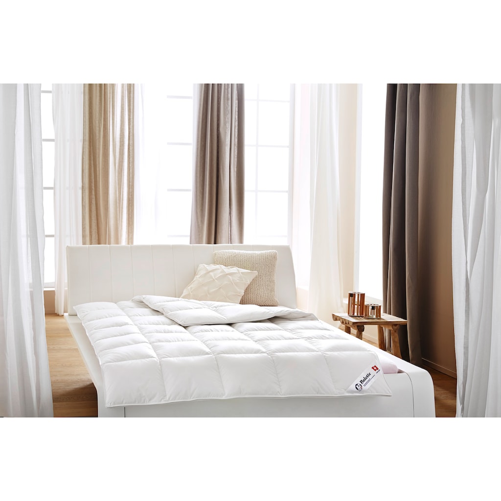 Balette Daunenbettdecke »Duvet Classic«, warm, Füllung neue reine Entendaunen (10%) und Entenfedern (90%), weiss, Bezug 100% Baumwolle, (1 St.)