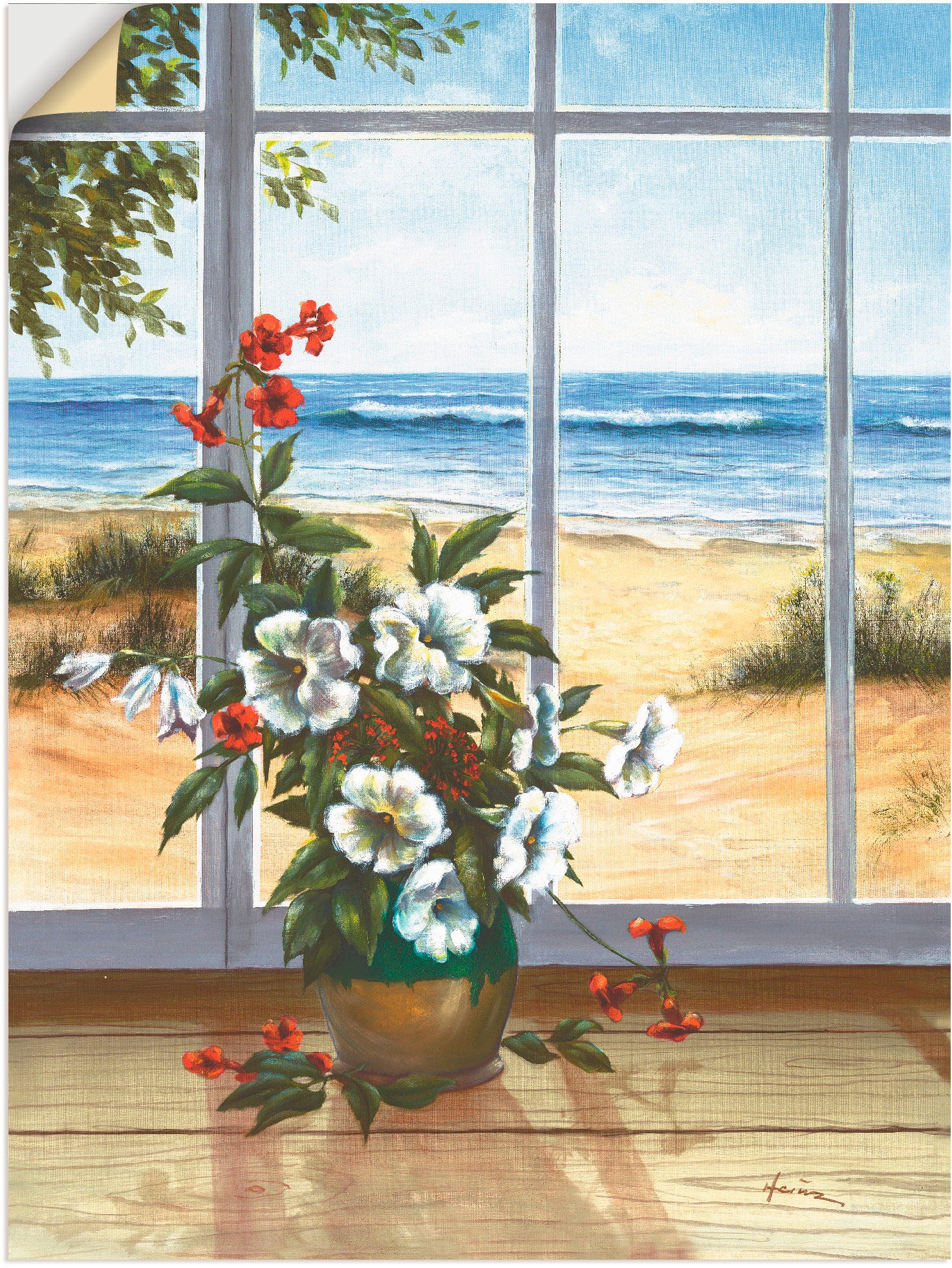 Grössen »Meerblick«, Wandbild Leinwandbild, (1 | Poster Jelmoli-Versand St.), als online oder Fensterblick, Wandaufkleber Artland Alubild, in kaufen versch.