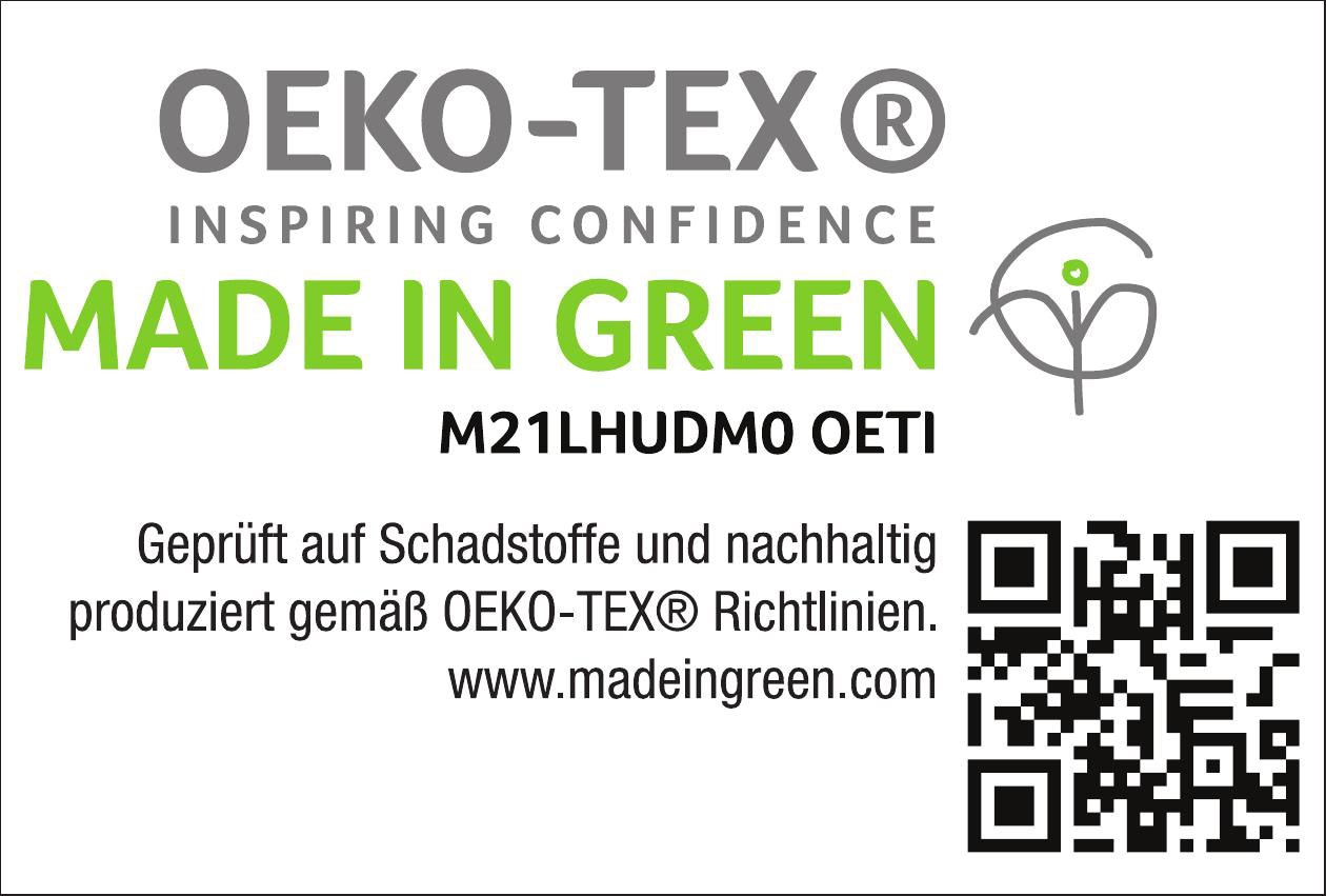 Haeussling Daunenbettdecke »GRÖNLAND Made in Jelmoli-Versand Kl. 100% | Bezug nachhaltiges, (1 in Daunen/10% online St.), Federn, zertifiziert Made 1, warm, Füllung Green«, hochwertiges Green\