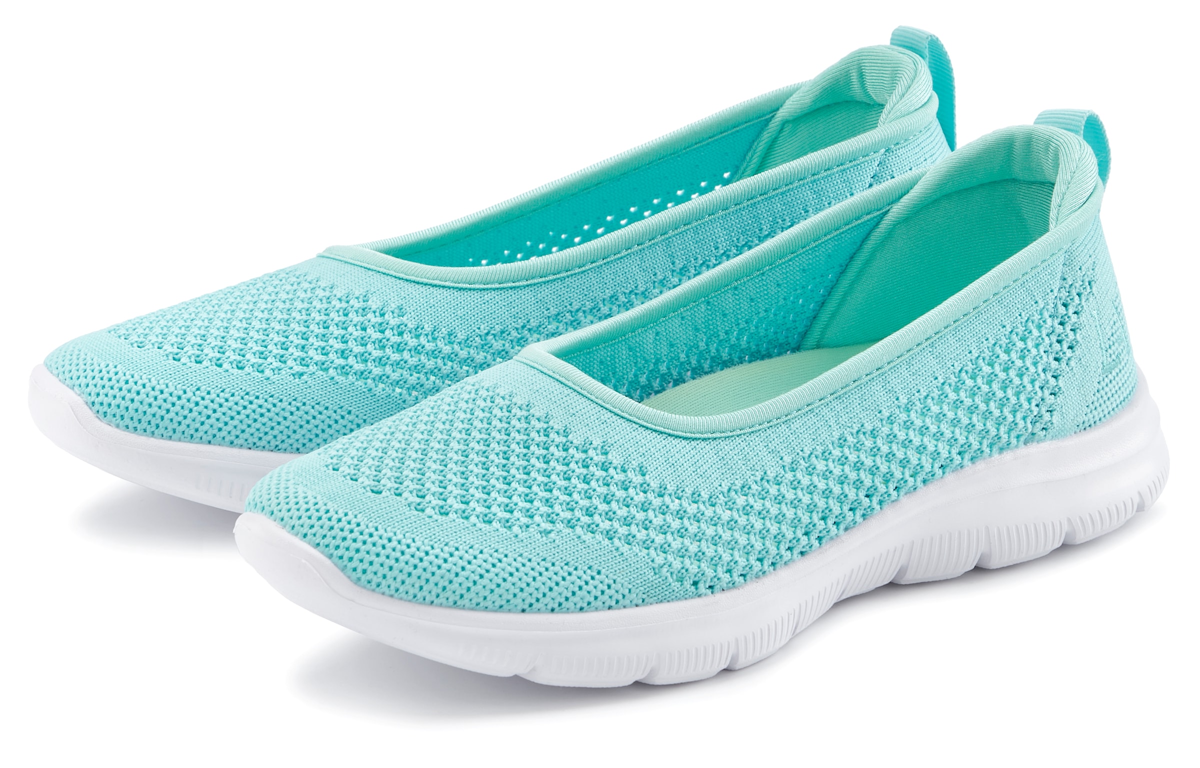 LASCANA Sneaker Ballerinas, ultraleichter Slipper, Slip-On-Sneaker, Freizeitschuh VEGAN