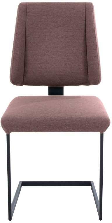 K+W Komfort & Wohnen Esszimmerstuhl "Longbeach, Freischwinger" () 1 Stk.mit Gestell und Abstandshalter in Metall schwarz Struktur, Sitzkomfort