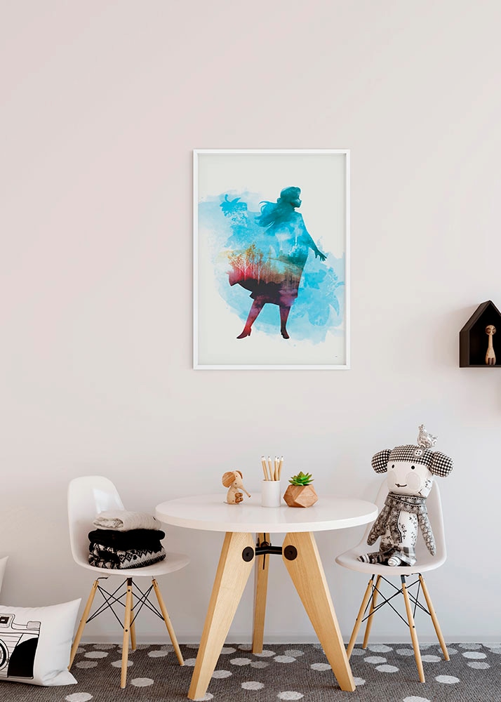 Komar Poster »Frozen Anna Aquarell«, Disney, (1 St.), Kinderzimmer, Schlafzimmer, Wohnzimmer