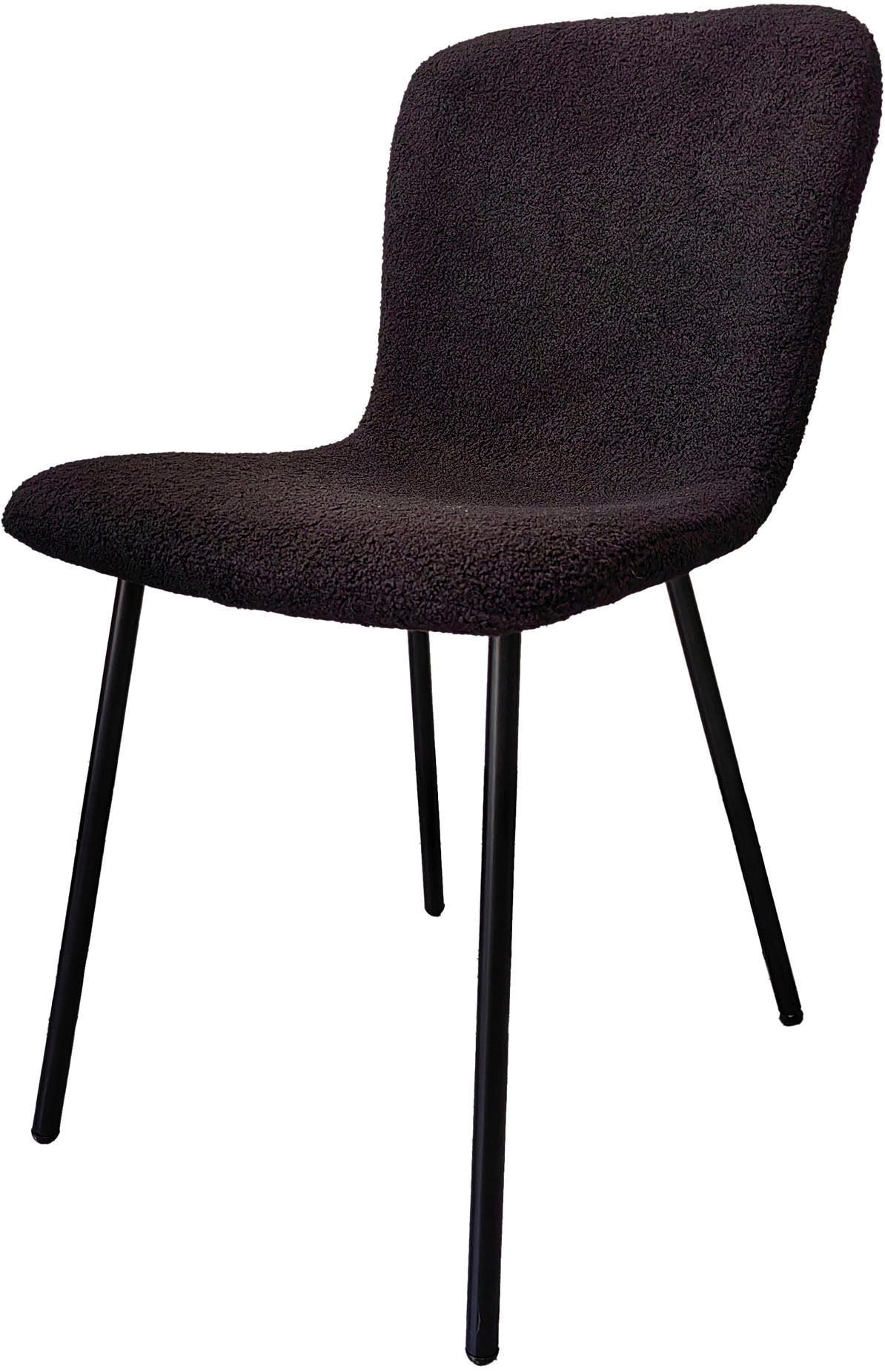 SalesFever 4-Fussstuhl, (Set), 4 St., Bouclé, ergonomisch geformte Sitzfläche und Rückenlehne