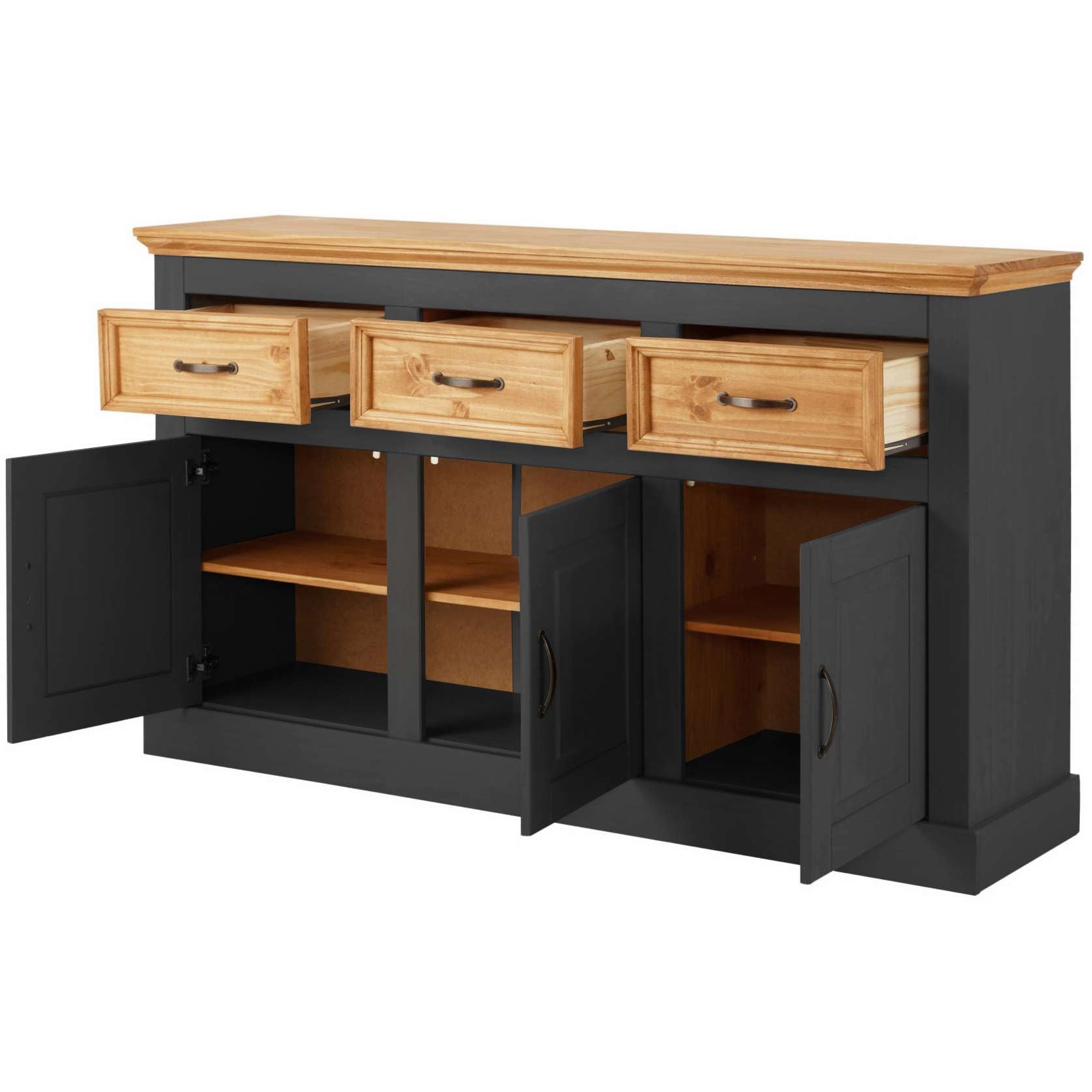 Home affaire Sideboard »Selma«, Kommode aus massivem Kiefernholz, Breite 145 cm