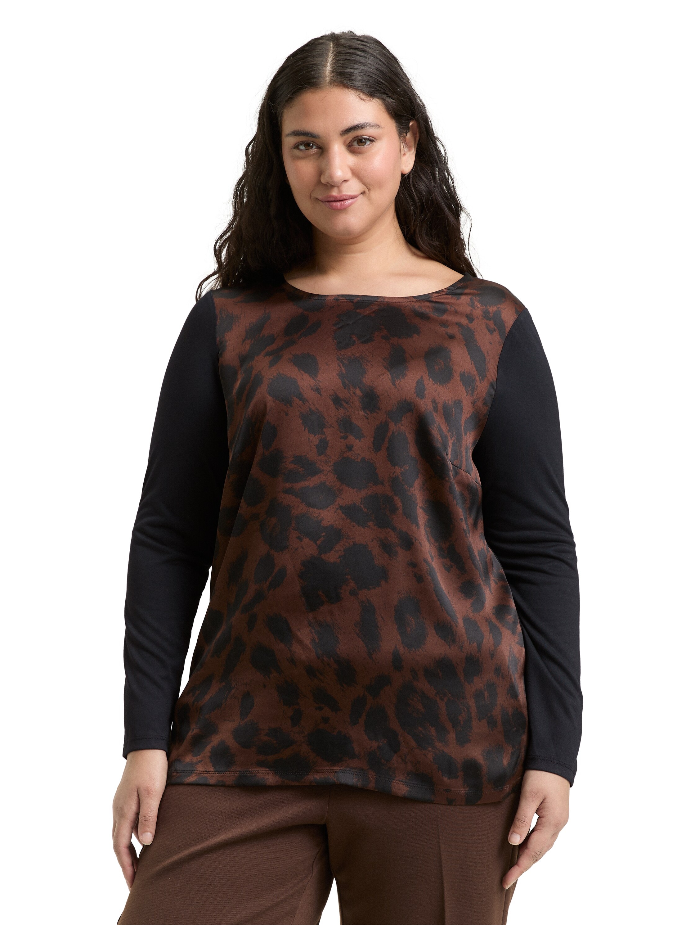 TOM TAILOR PLUS Langarmshirt mit Animal Print