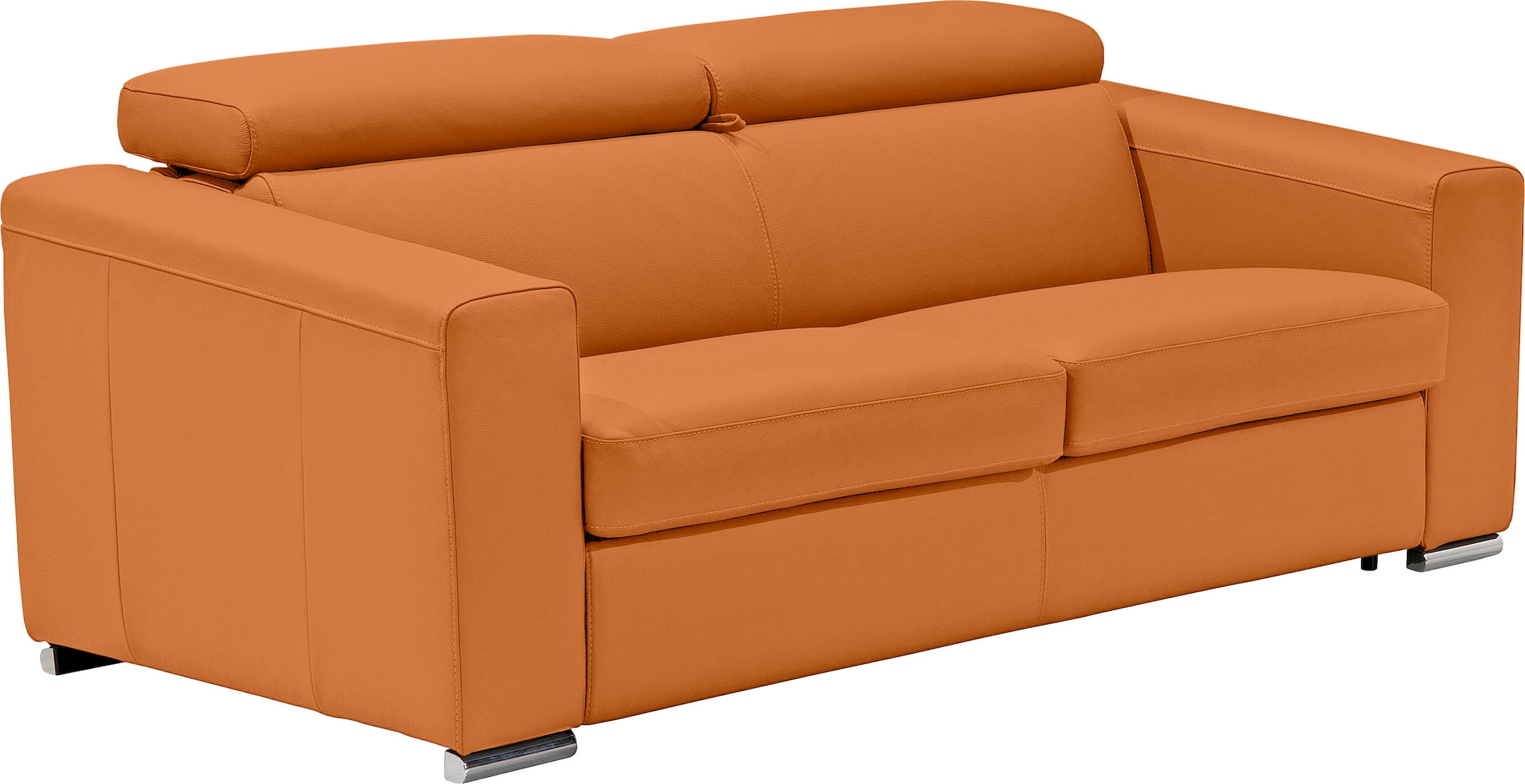 Egoitaliano Schlafsofa »Cabiria, Design und super Sitz- und Liegekomfort«, Sofa inkl. Schlaffunktion, Kopfteile verstellbar, mit Metallfüssen