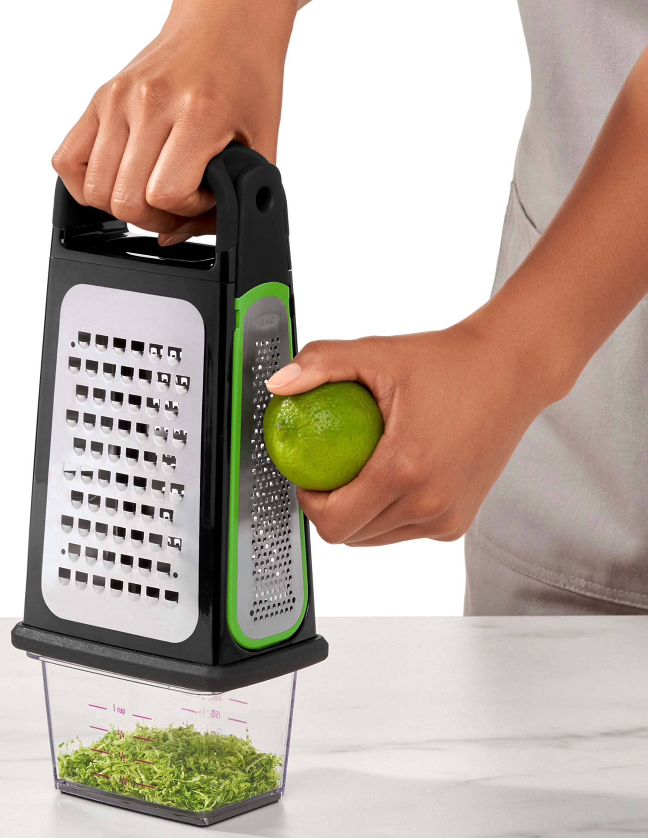 OXO Good Grips Multireibe, Vierkantreie, inkl. Zestenreisser