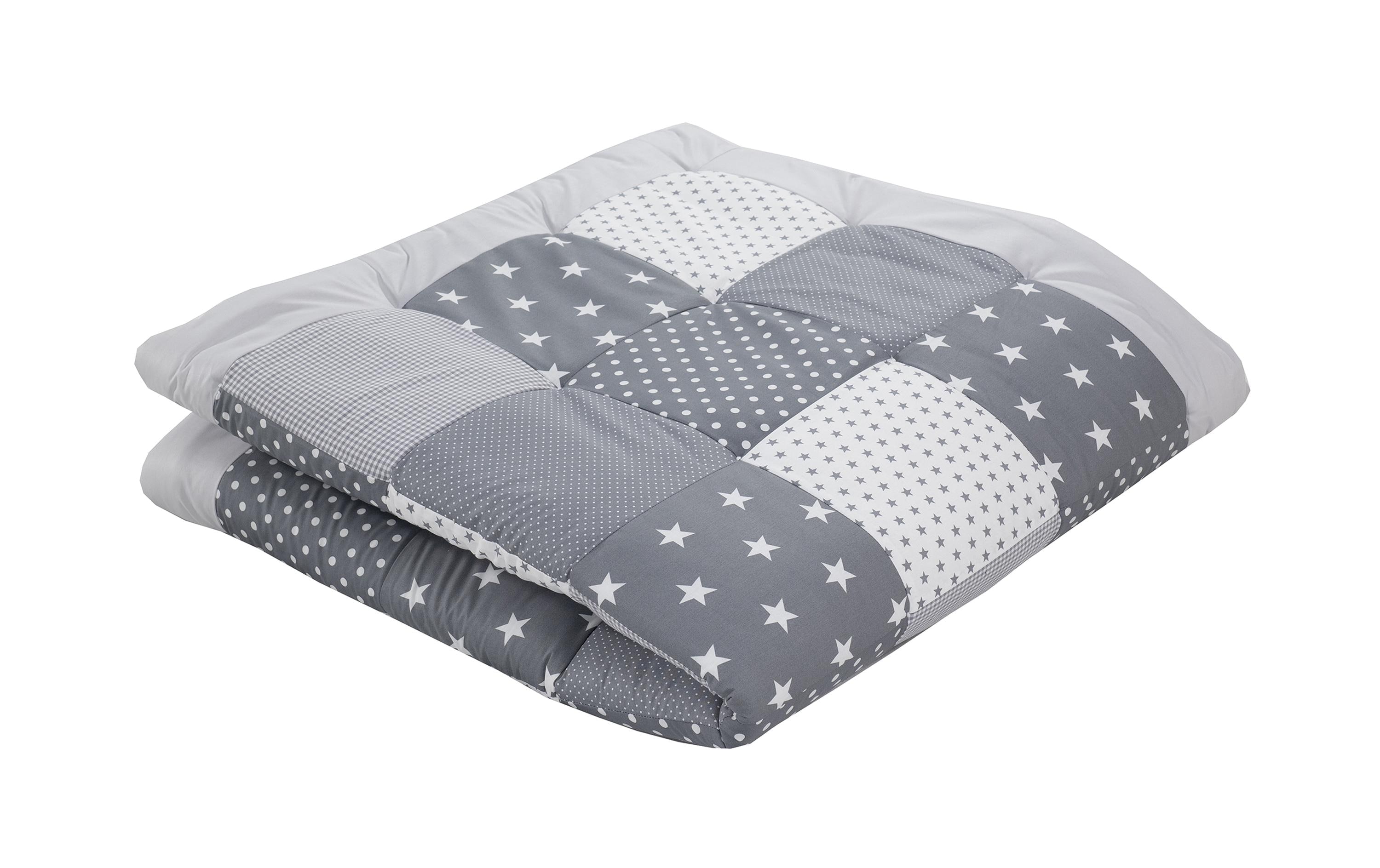 ULLENBOOM ® Krabbeldecke »Krabbeldecke Graue Sterne 140 x 140 cm«
