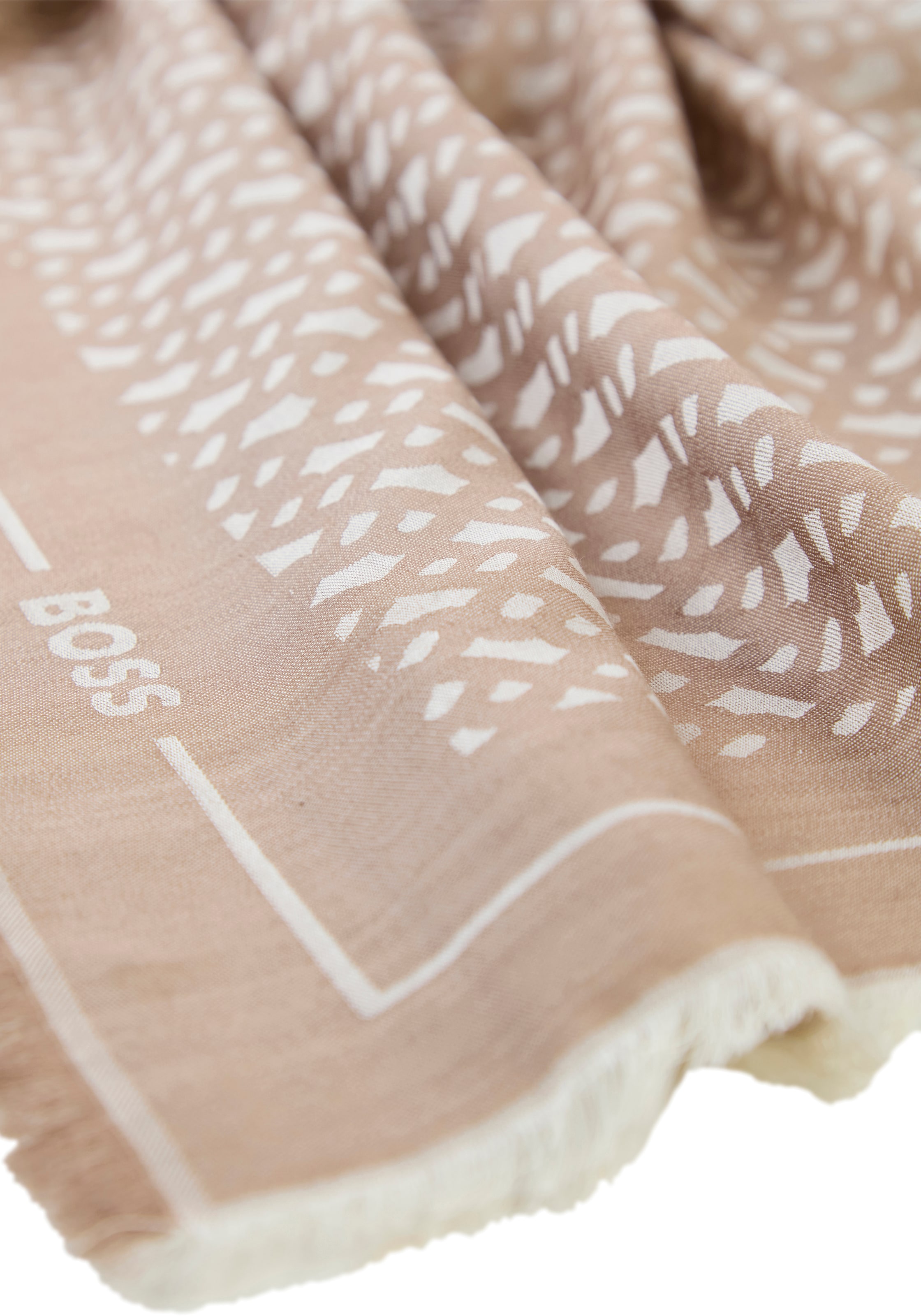 BOSS Schal »Ledonia 120*120«, mit Jaquardmuster