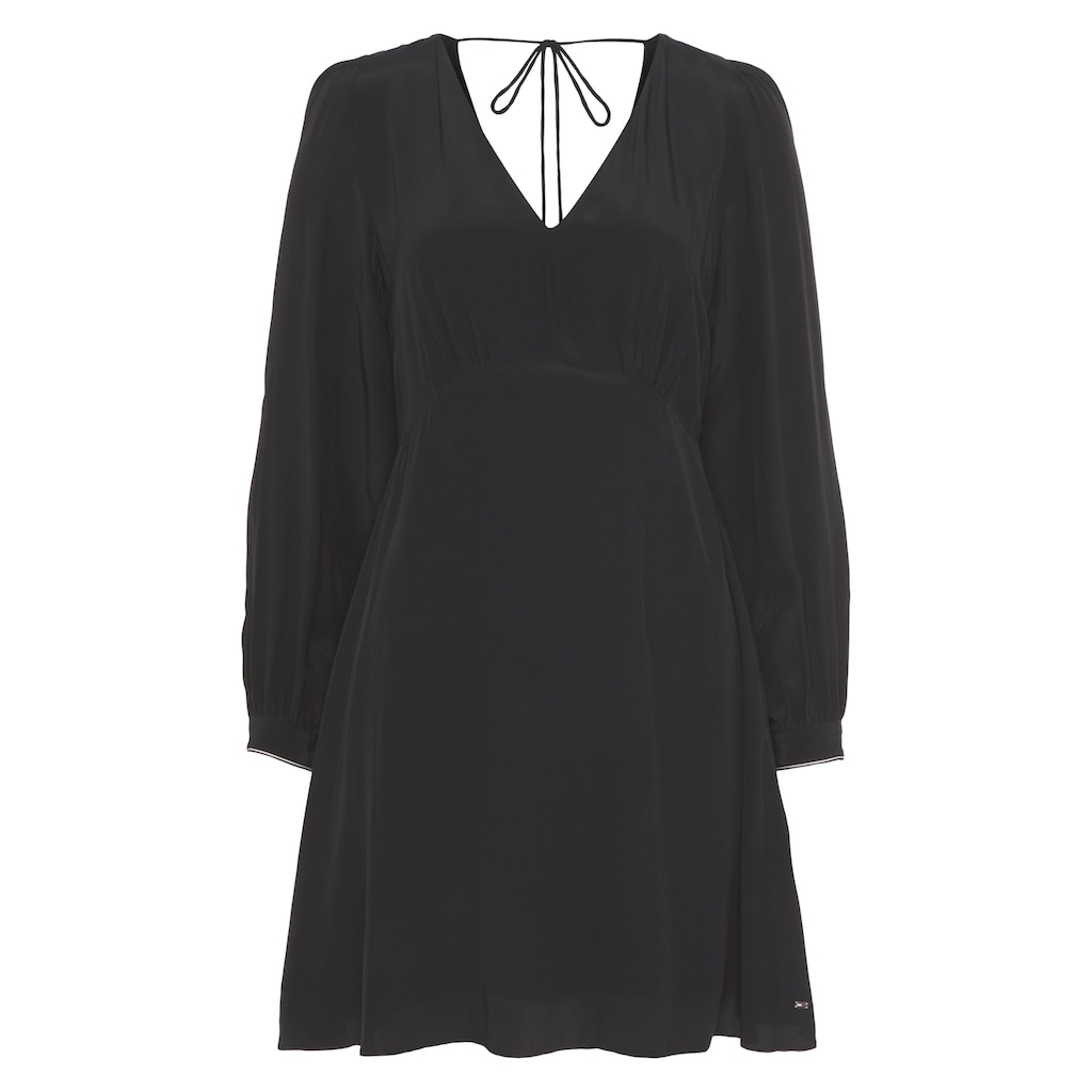 Tommy Hilfiger Blusenkleid »FLUID SOLID SHORT V-NECK DRESS«