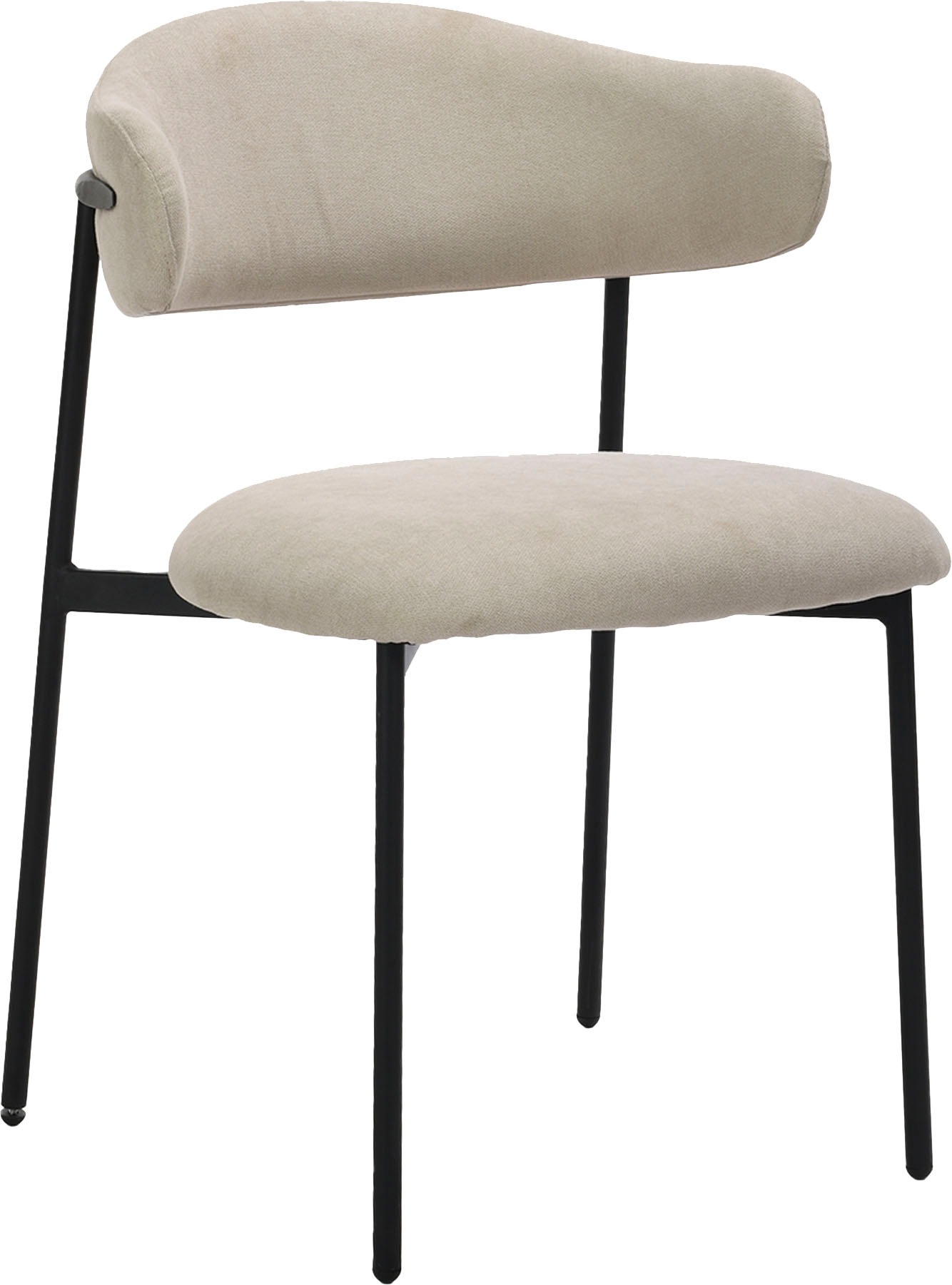 byLIVING Esszimmerstuhl »Jersey (2er-Set)«, (Set), Gestell Metall schwarz, Küchenstuhl, Webstoffbezug, diverse Farben