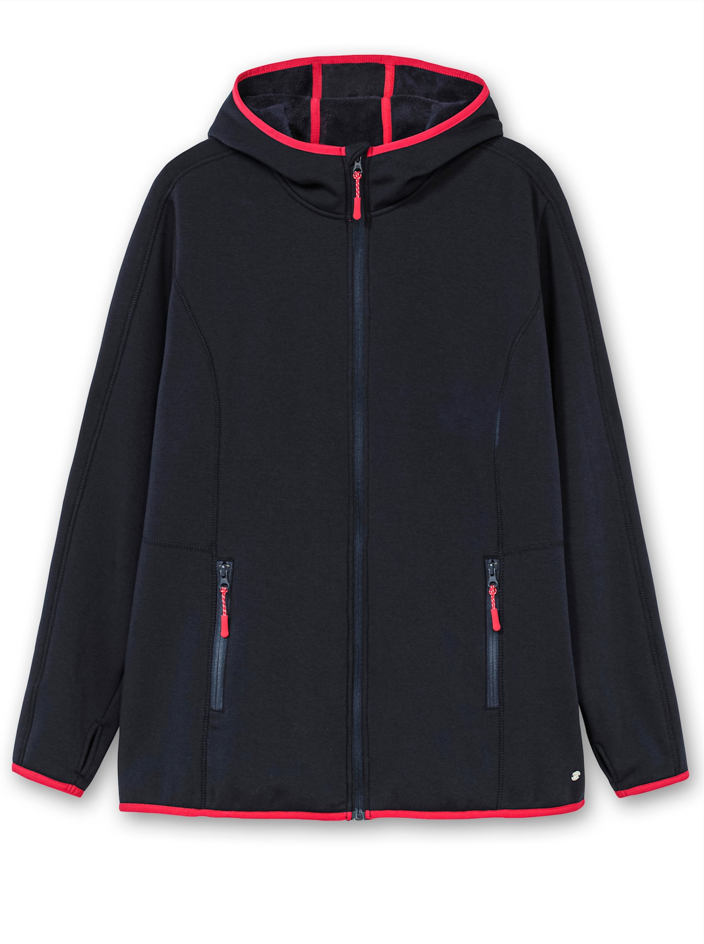 Sheego Fleecejacke, mit Kapuze