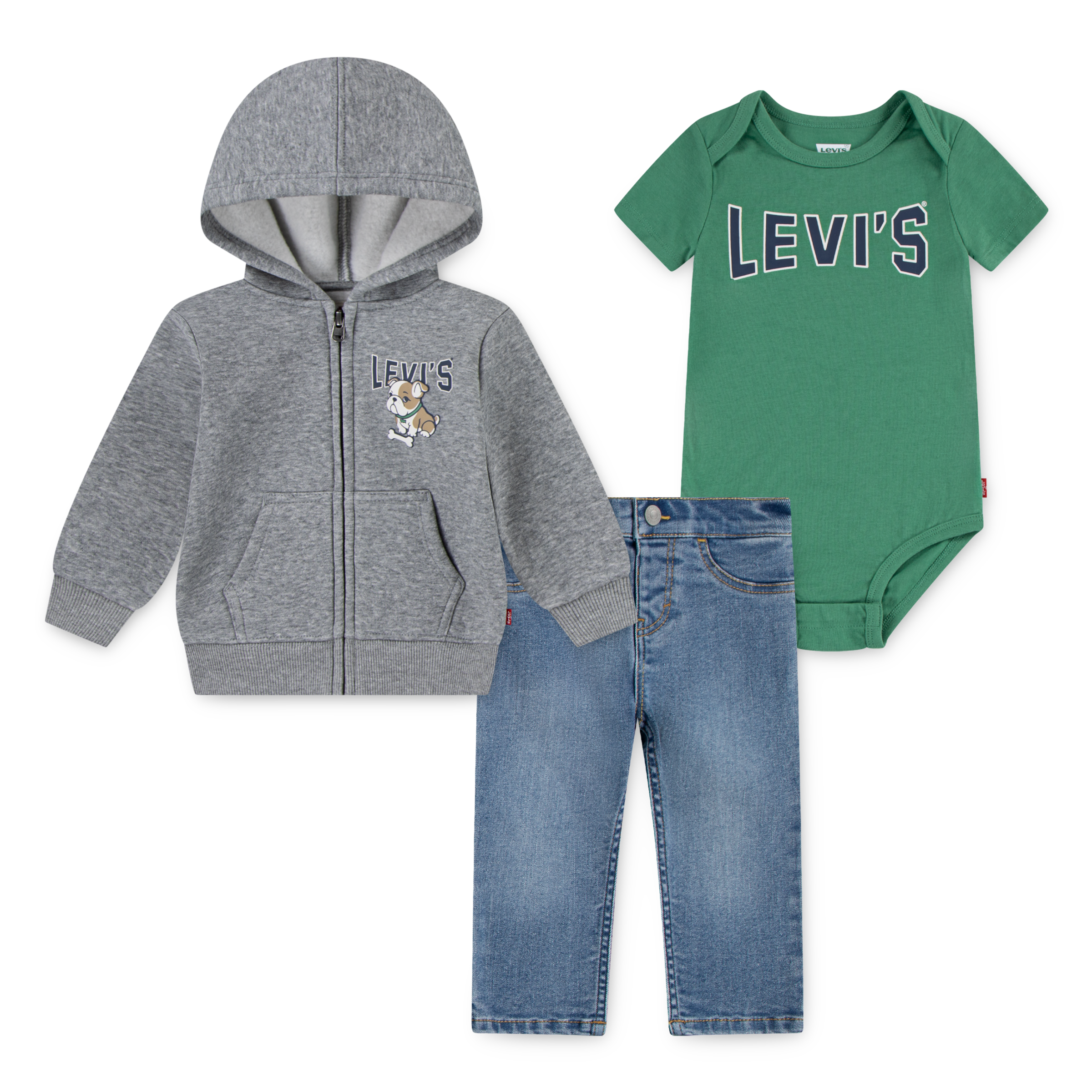 Levi's® Kids Shirt, Hose & Jäckchen »für Babys und Kleinkinder« Set, 3 Stk. for boys