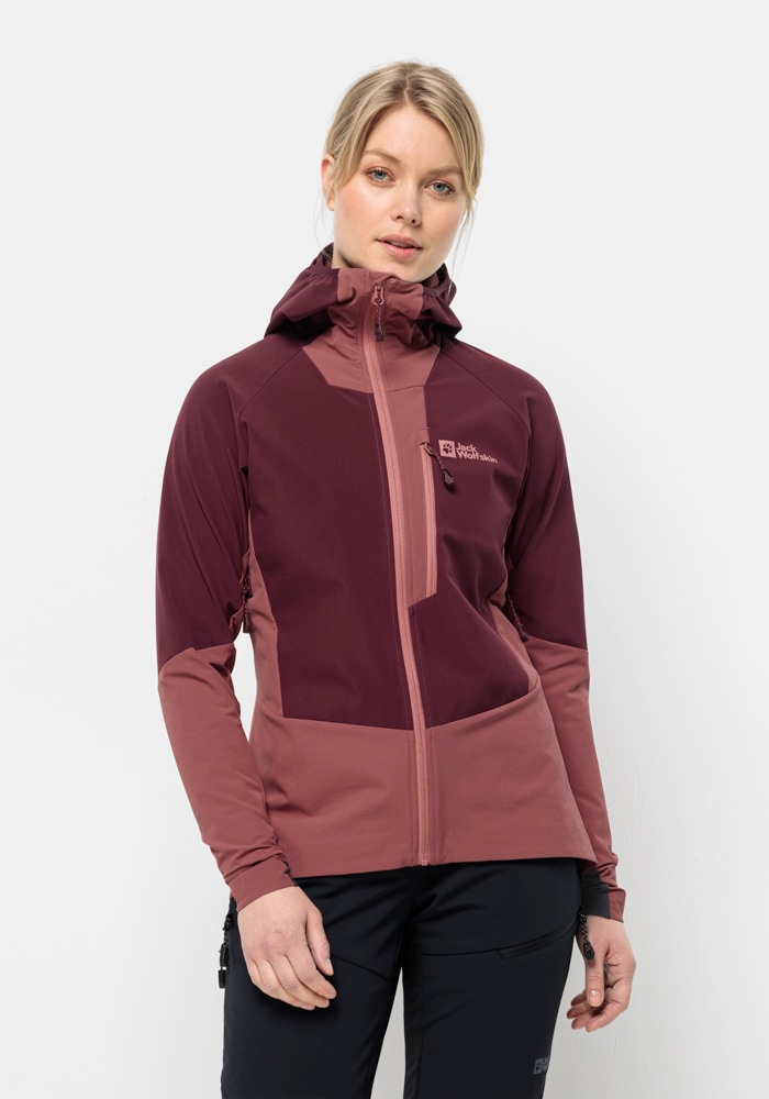 Softshelljacke »ALPSPITZE HOODY W«, mit Kapuze