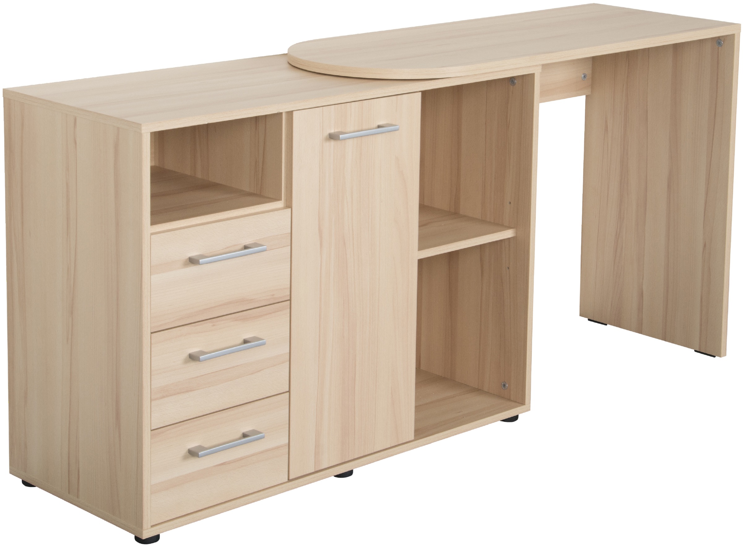 VOGL Möbelfabrik Schreibtisch "1246 mit schwenkbarer Tischplatte" platzsparend, Breite 98-149 cm, Made in Germany